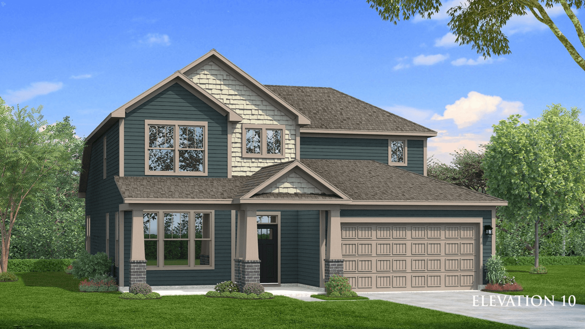 Rendering of elevation 10 of The Middleton Design by DRB Homes