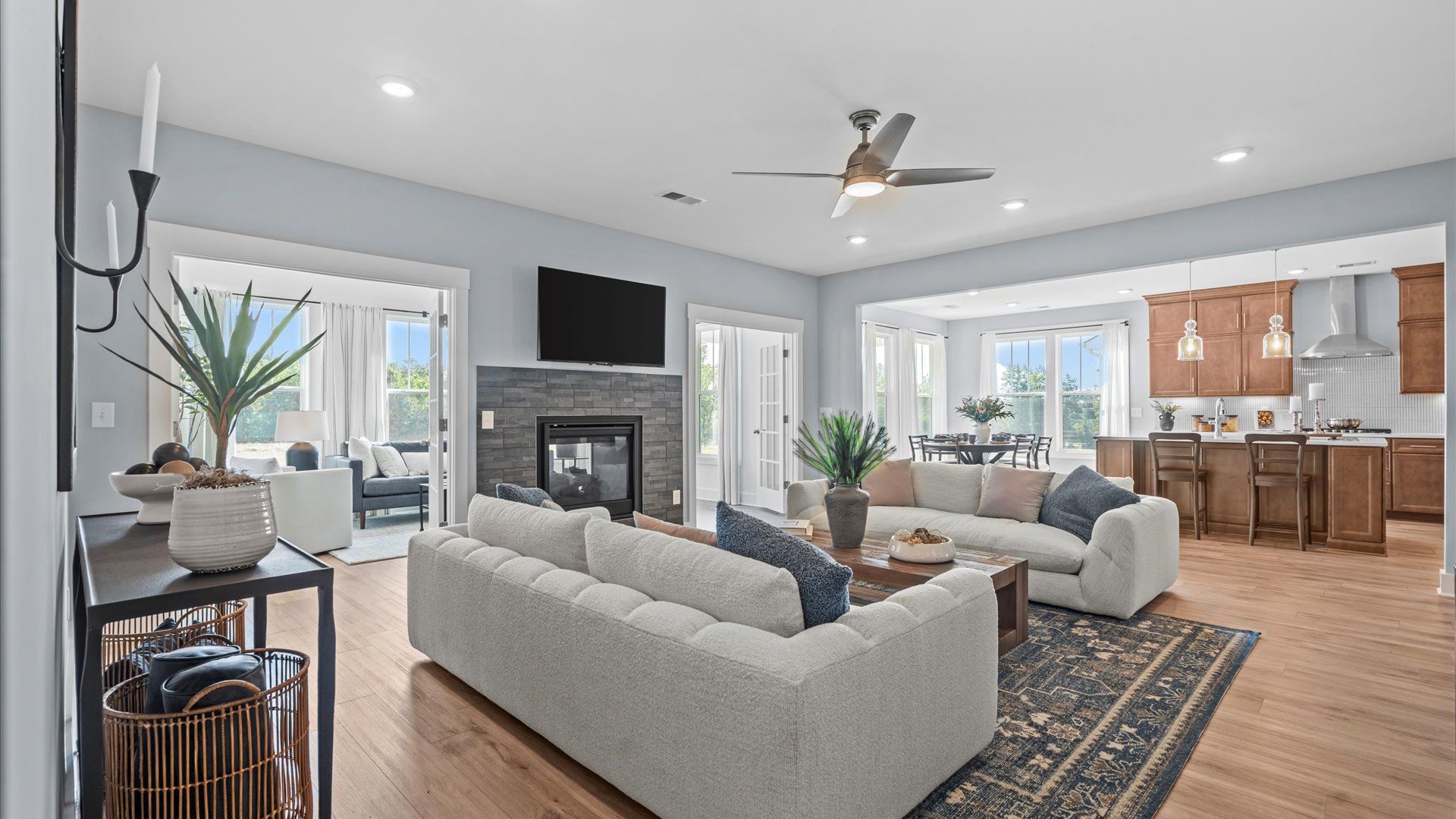 First-rate living space with tasteful hardwood floors and a functional open-concept design in Spartanburg, SC