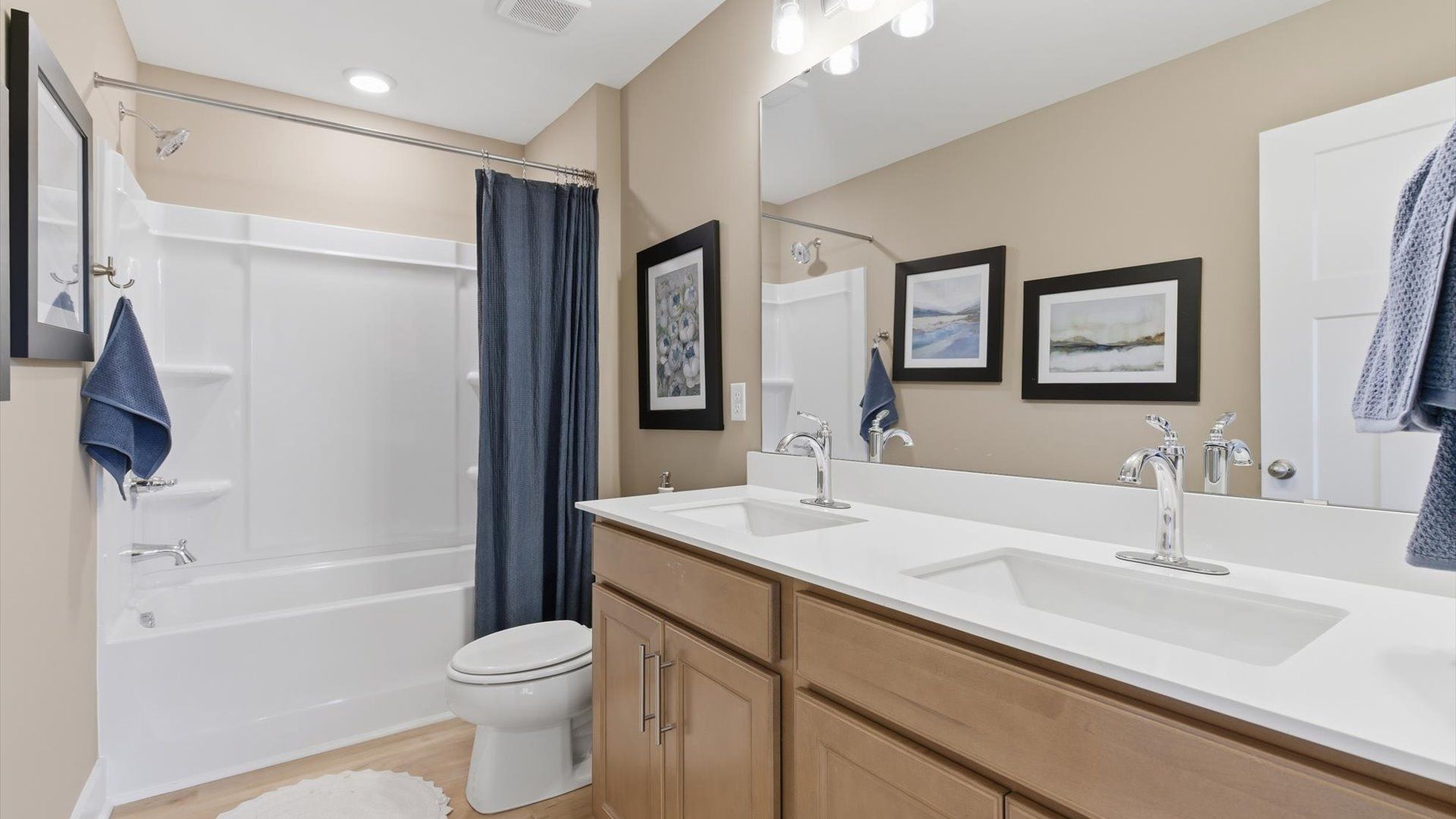 Top-notch bathroom with current fixtures, tasteful materials, and elevated charm located at Pelham Crossing
