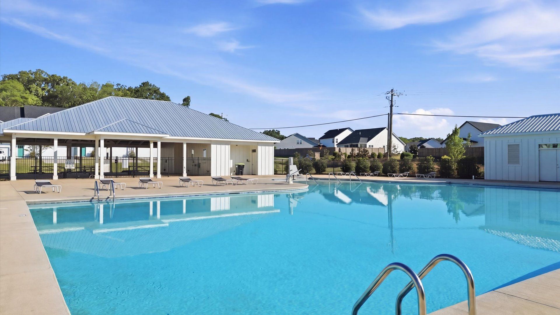 DRB Homes Creeks at Midway Amenities Center with resort style swimming pool and pickleball courts in Anderson, SC