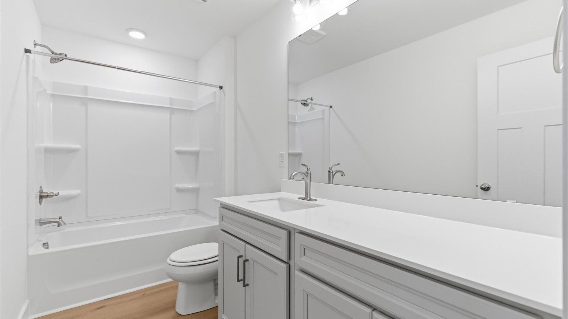 Stylish guest bathroom with superior design and thoughtful storage solutions