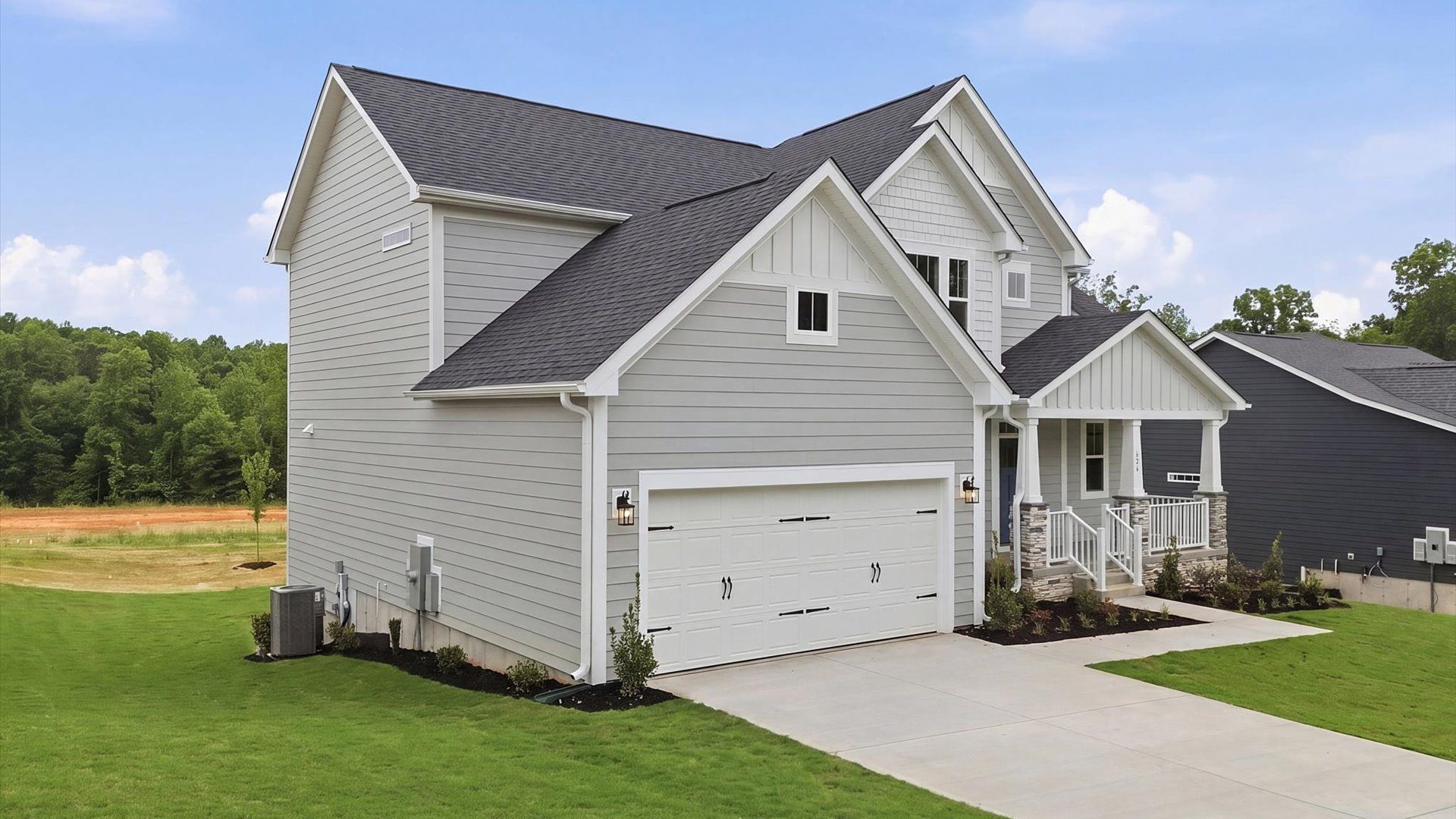 Refined exterior design with balanced architectural detail in this distinguished two-story home at Pinebrook