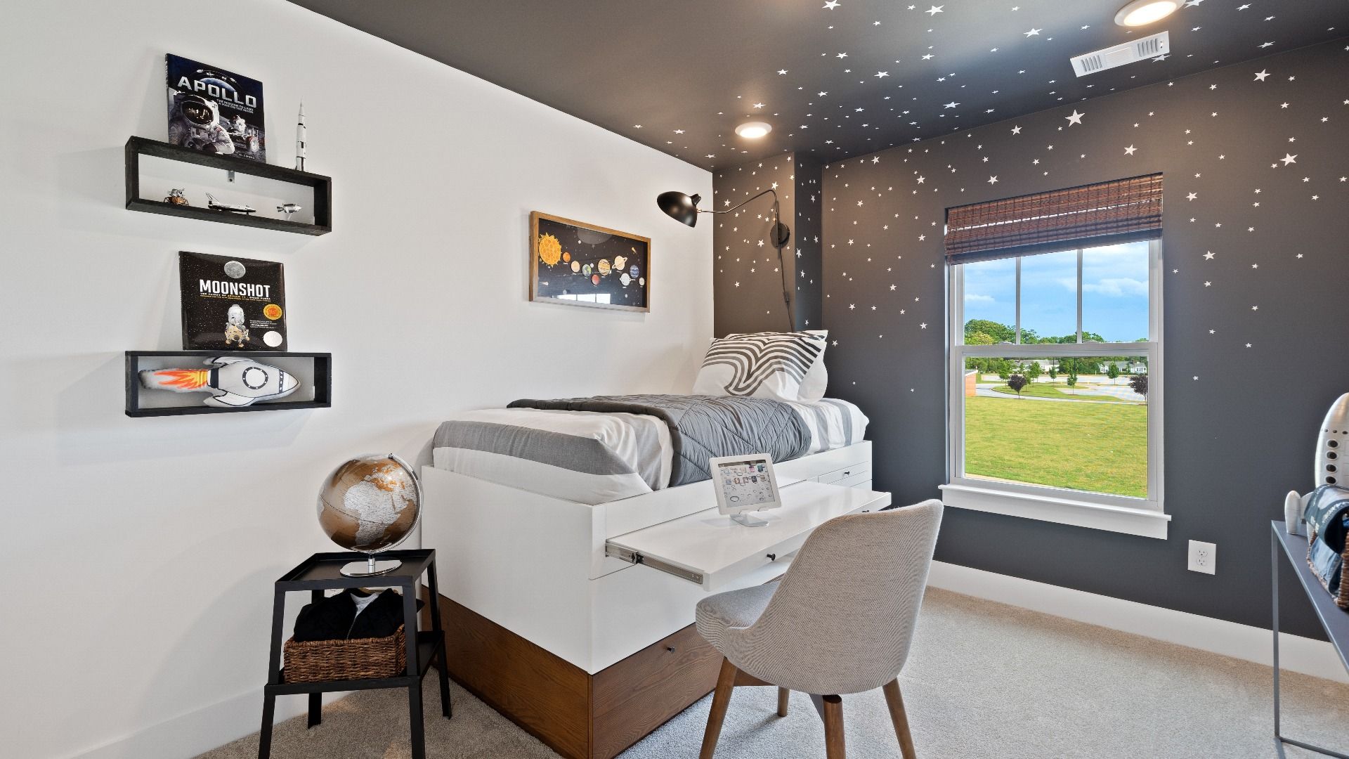 Memorable space offering plush carpet underfoot and a thoughtfully planned walk-in closet at the Clarke Townes community
