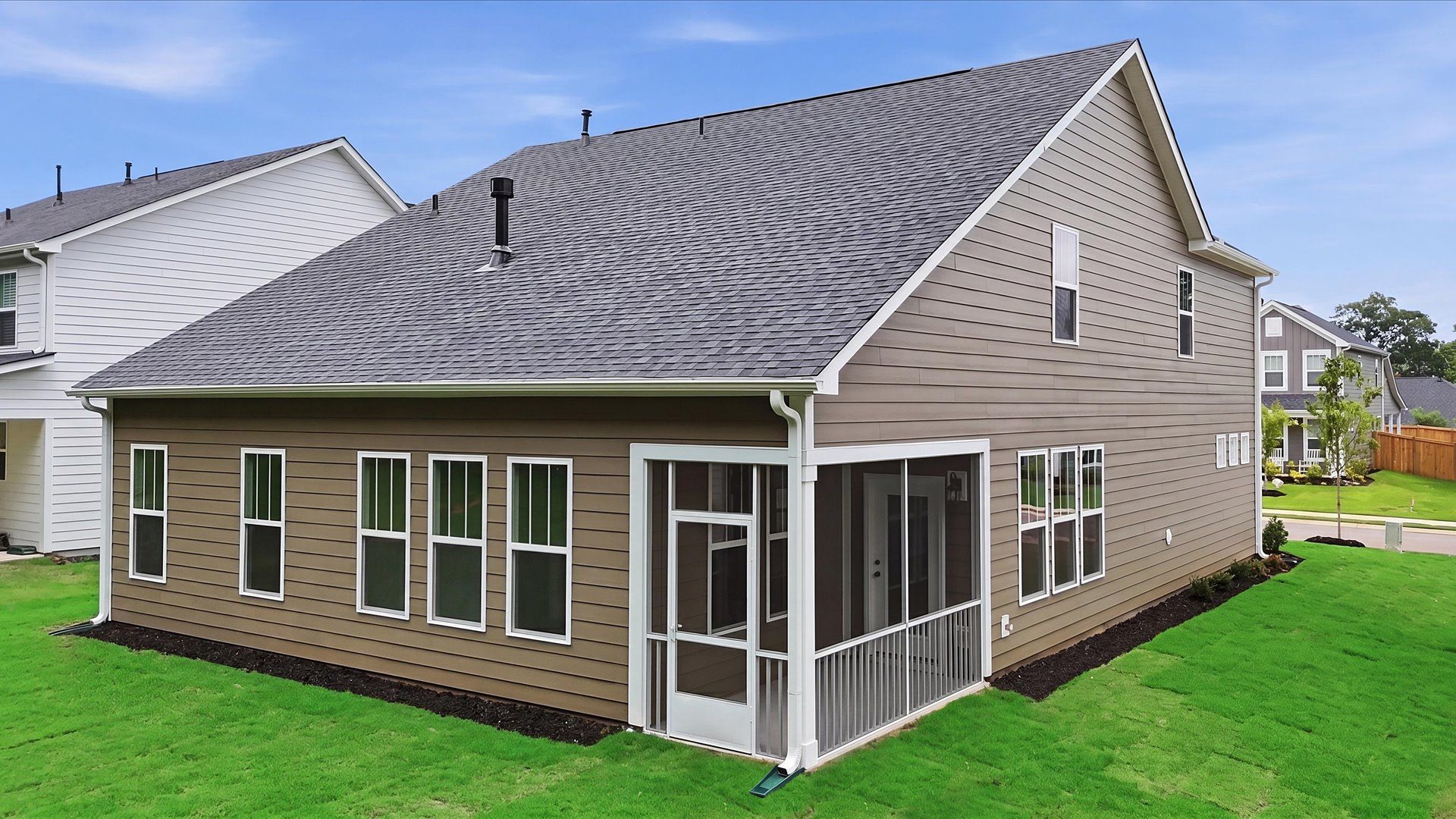 Established charm meets functional outdoor living with a screened-in porch located in Anderson, SC