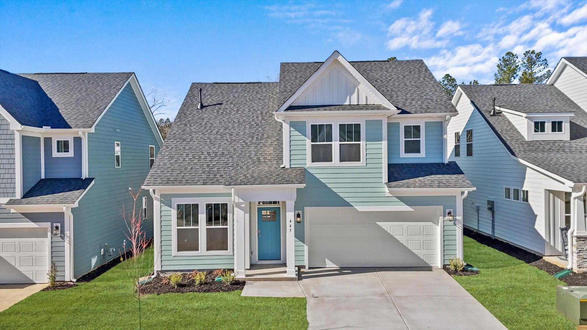 Stylish front elevation of the Finley Design with accomplished design and high standards throughout in Fountain Inn, SC