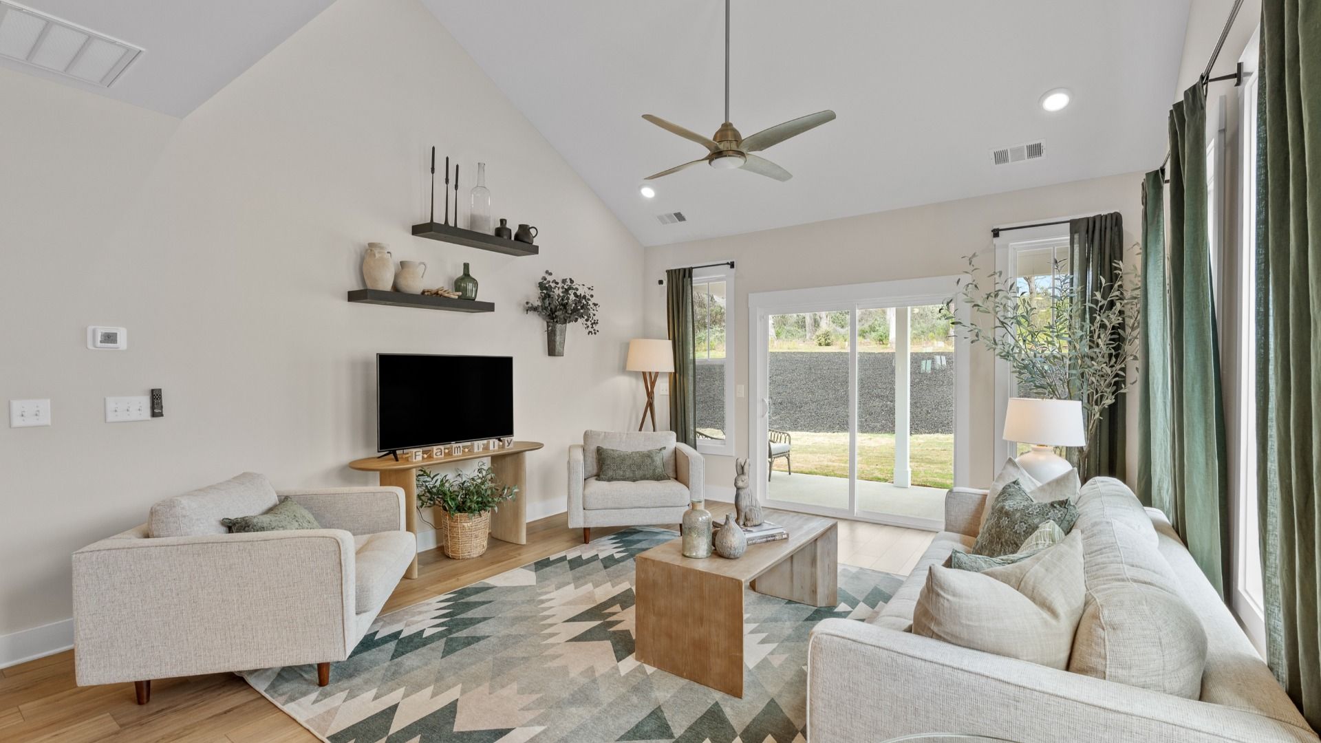Highly functional family room with established charm and current styling in a reputable community