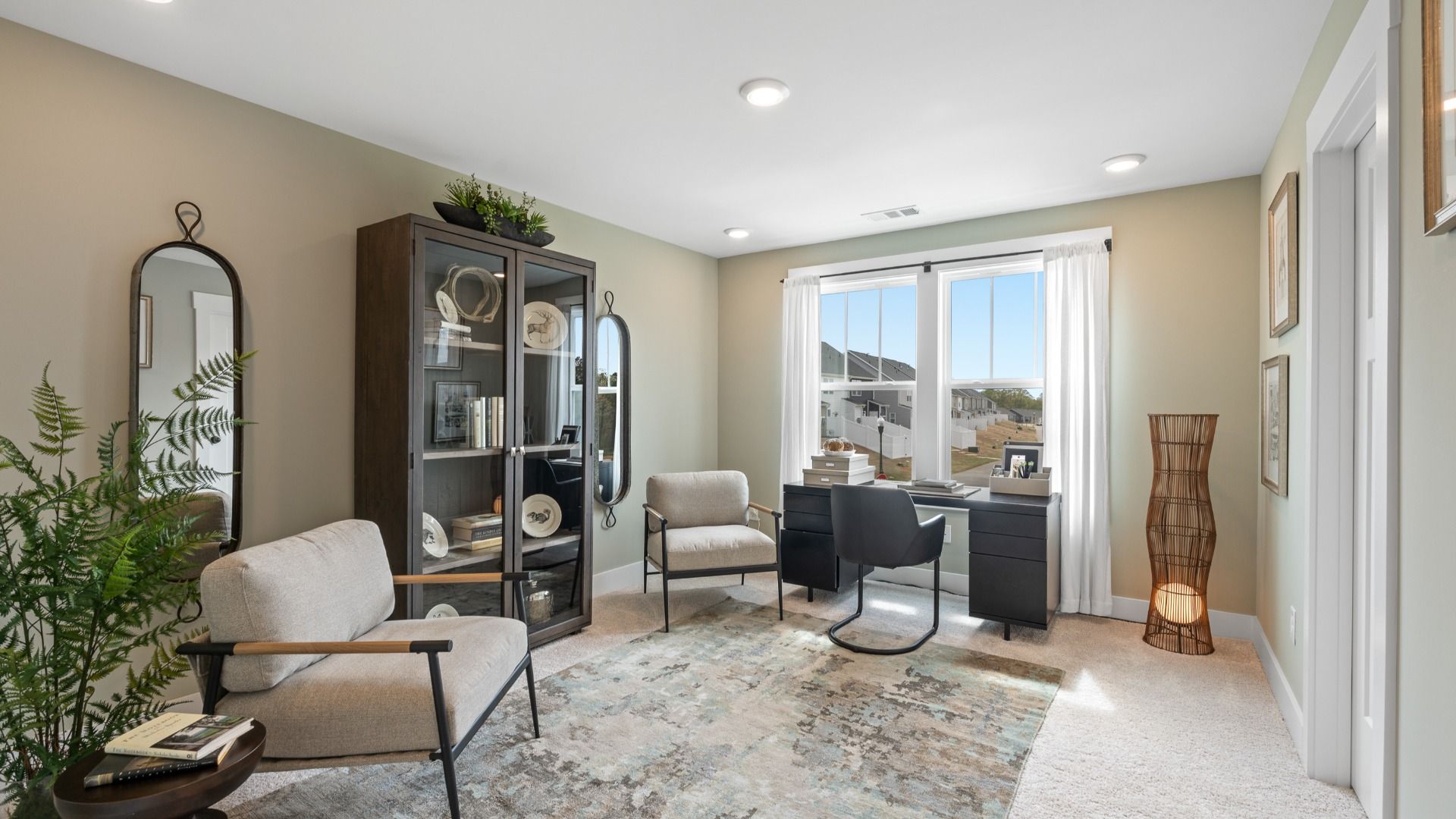 Superior craftsmanship meets practical luxury in this accomplished home office in Fountain Inn, SC