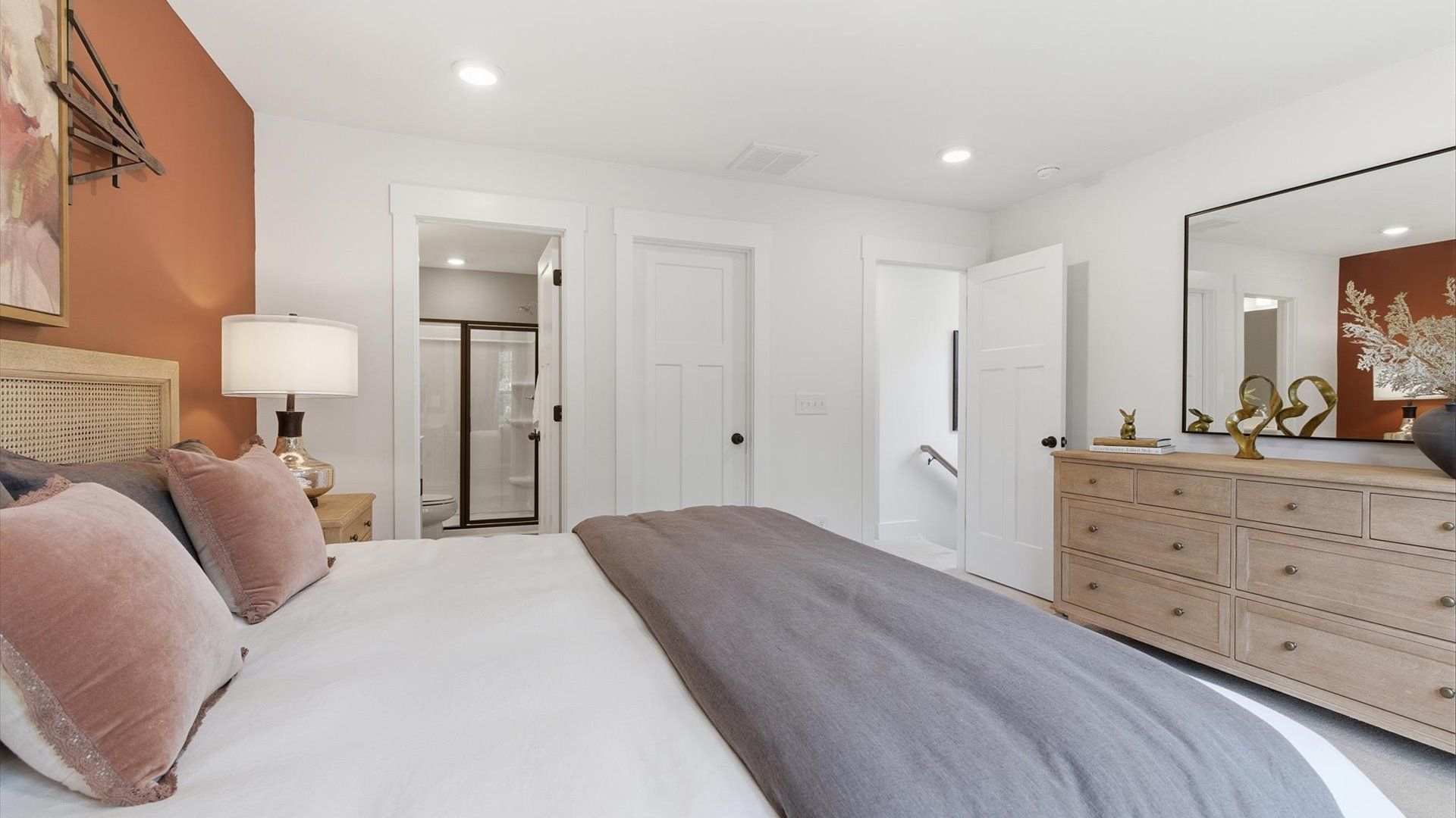 Accomplished design meets restful elegance in this exclusive primary suite by DRB Homes