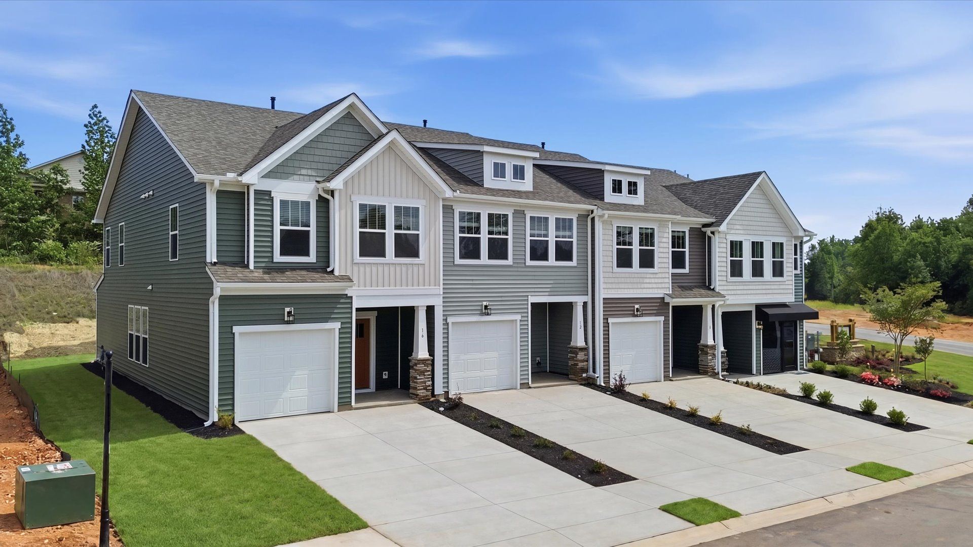 Exceptional home with tasteful exterior finishes and a thoughtfully designed façade near Downtown Fountain Inn