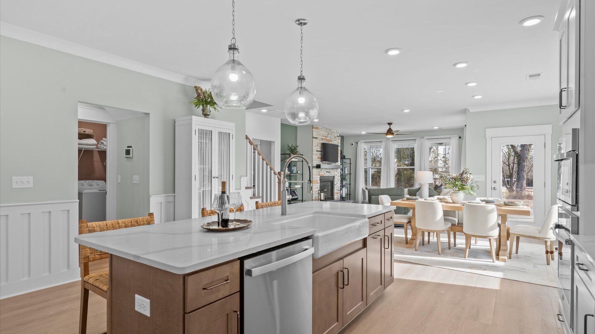 Expansive kitchen offering exceptional workspace and effortless flow to adjacent living areas in Fountain Inn, SC