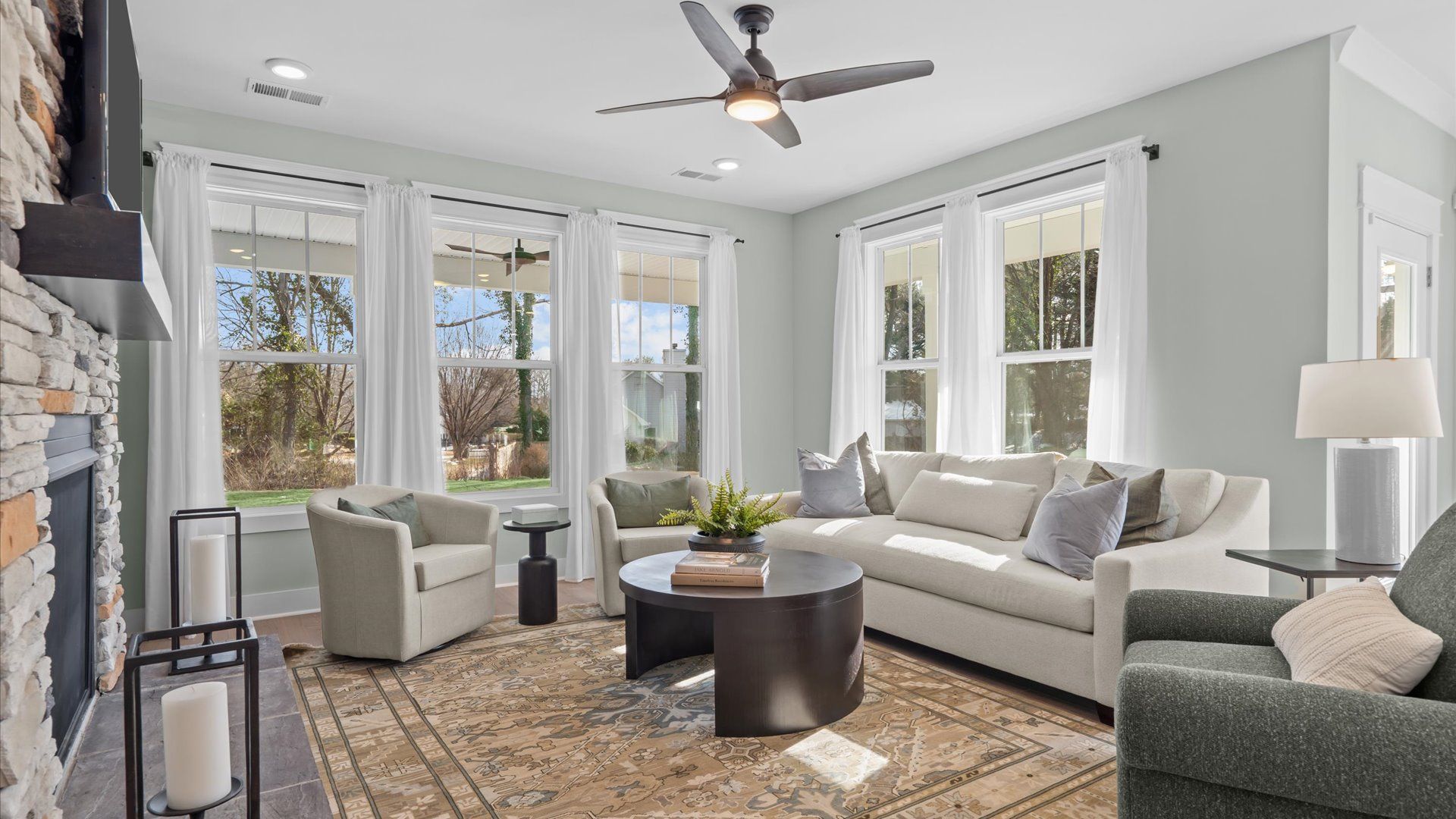 Notable family room designed with high standards—perfect for both everyday living and entertaining by DRB Homes