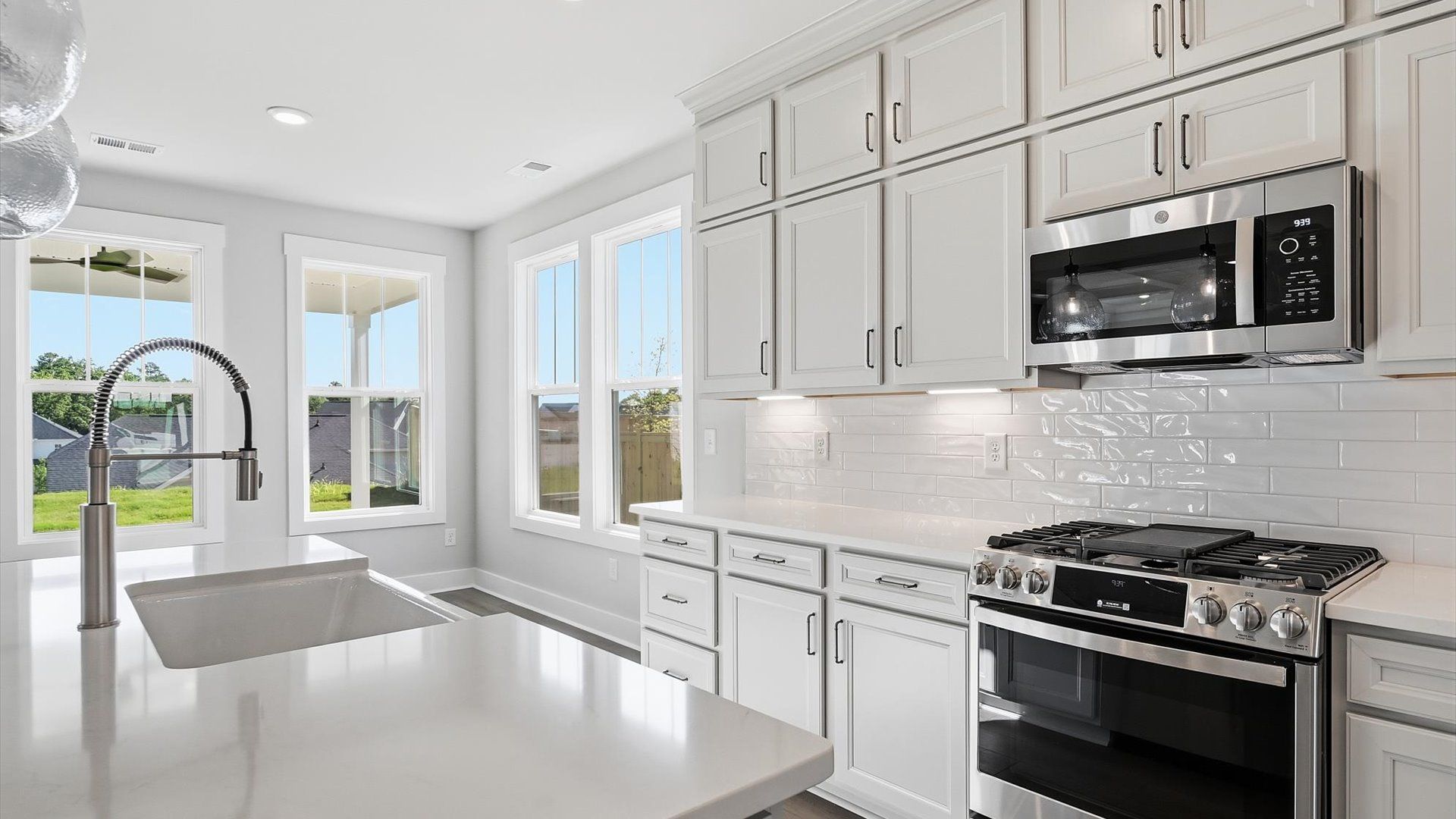 Luxury-inspired kitchen featuring expansive prep space and elegant design elements located in Anderson, SC