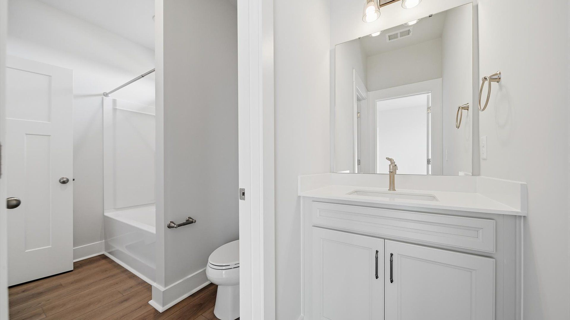 Notable full bathroom offering tasteful details and a bright, functional space by DRB Homes