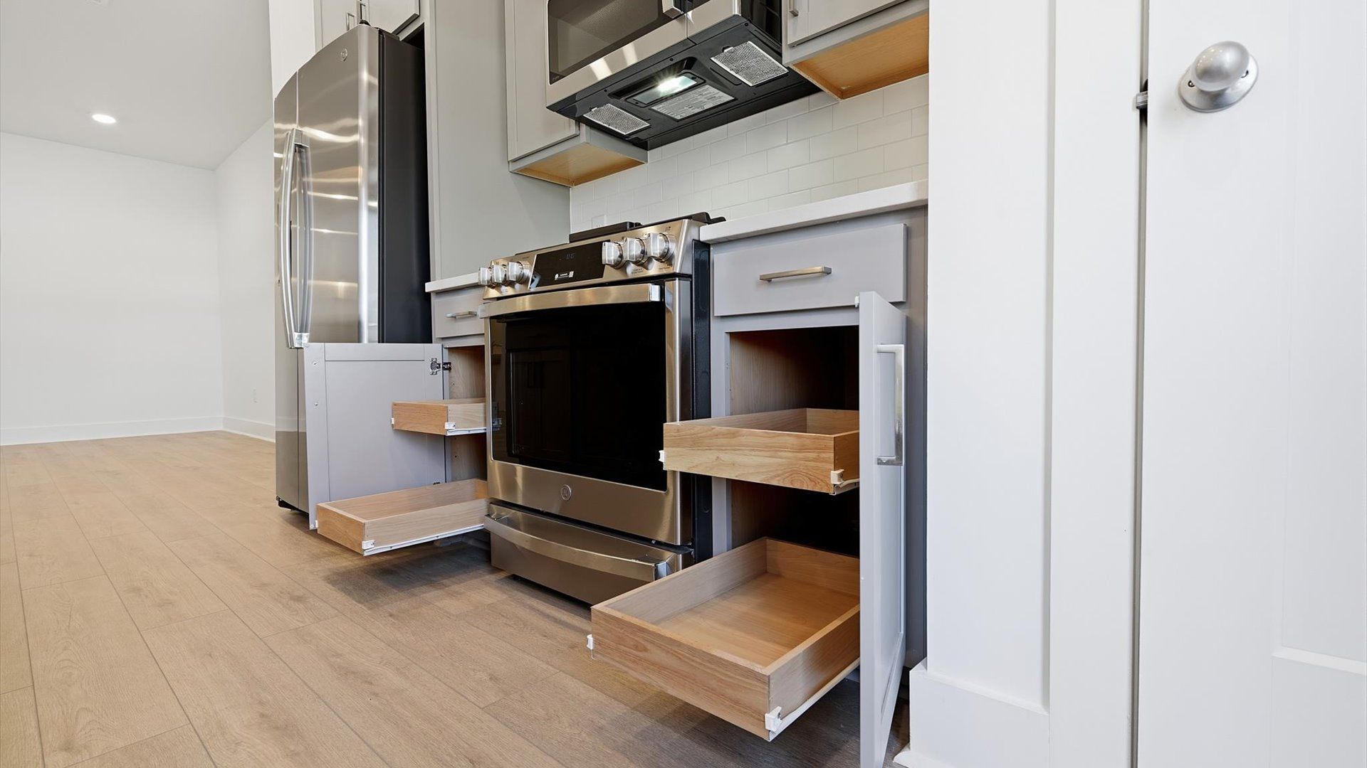 Gourmet-inspired kitchen with abundant storage and stainless steel appliances located in Piedmont, SC