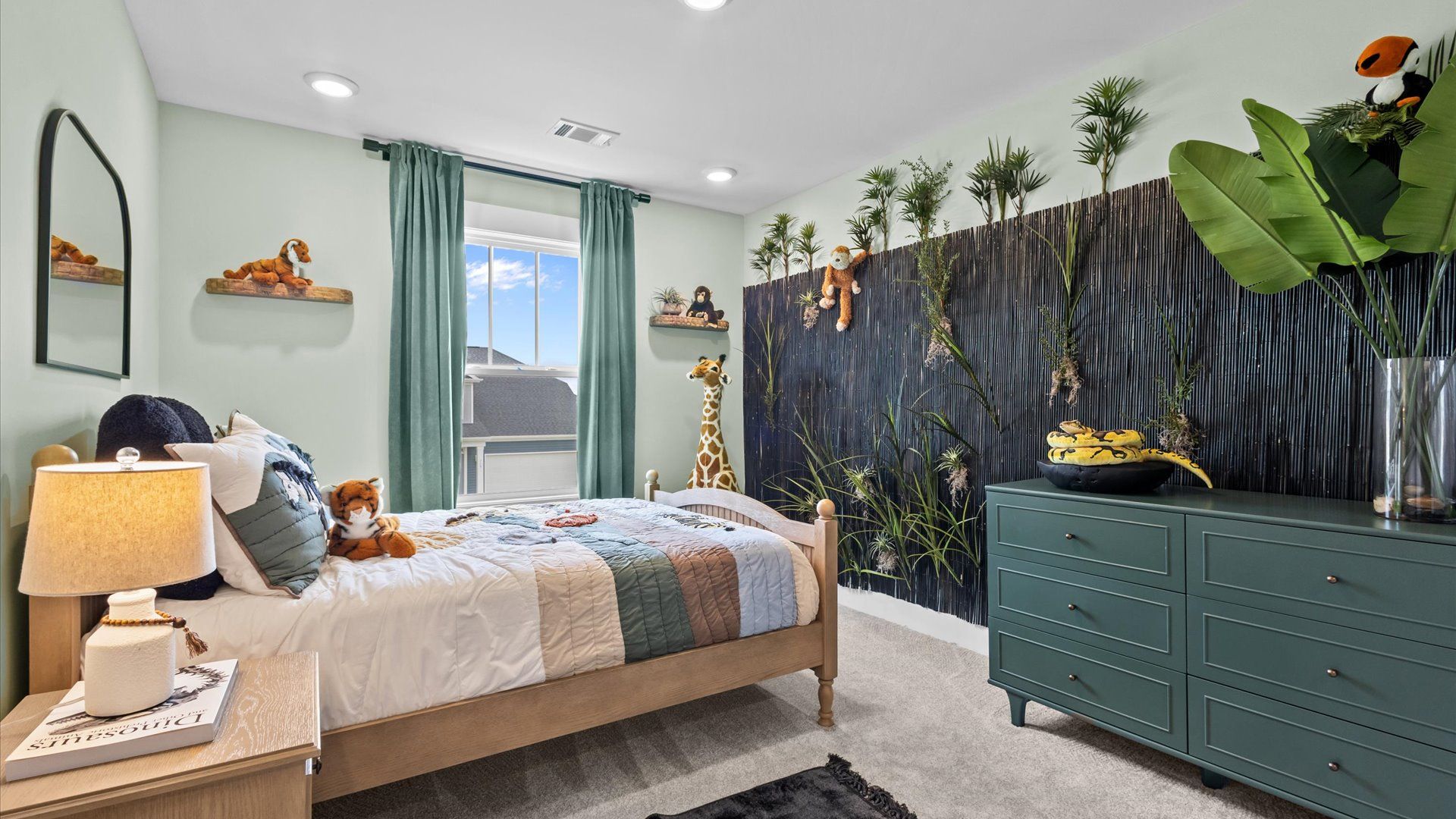 Beautifully decorated bedroom with inviting finishes and impressive natural light