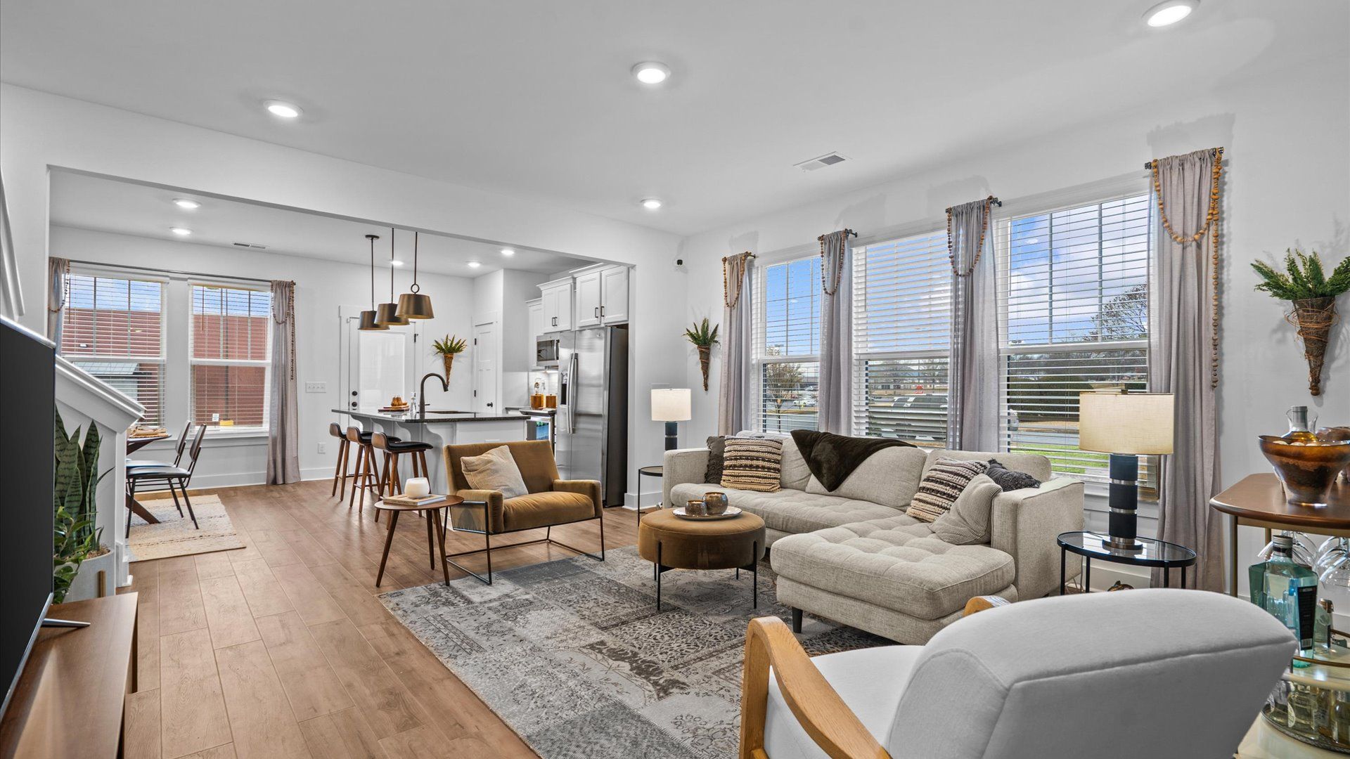 First-rate living space with tasteful hardwood floors and a functional open-concept design located in Hendersonville, NC