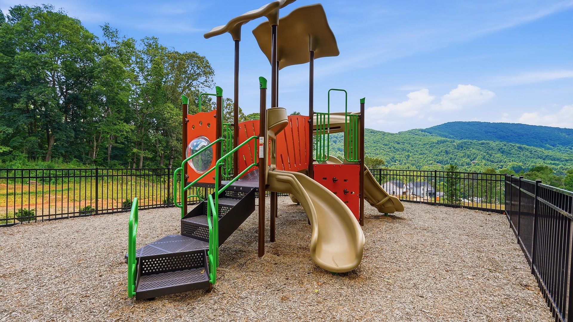 Adventure starts at the community playground, designed for fun in the heart of the Blue Ridge Mountains