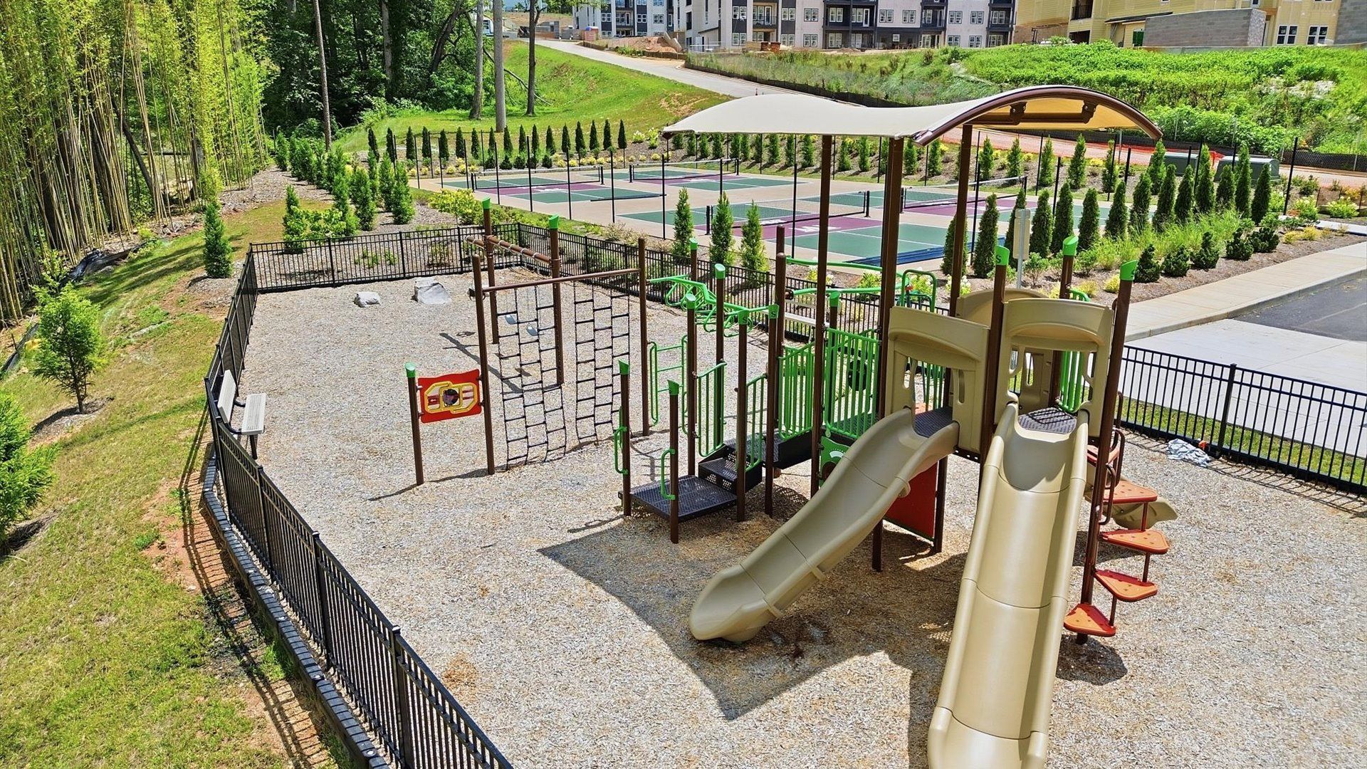 Adventure starts at the community playground, designed for fun in the heart of the Blue Ridge Mountains