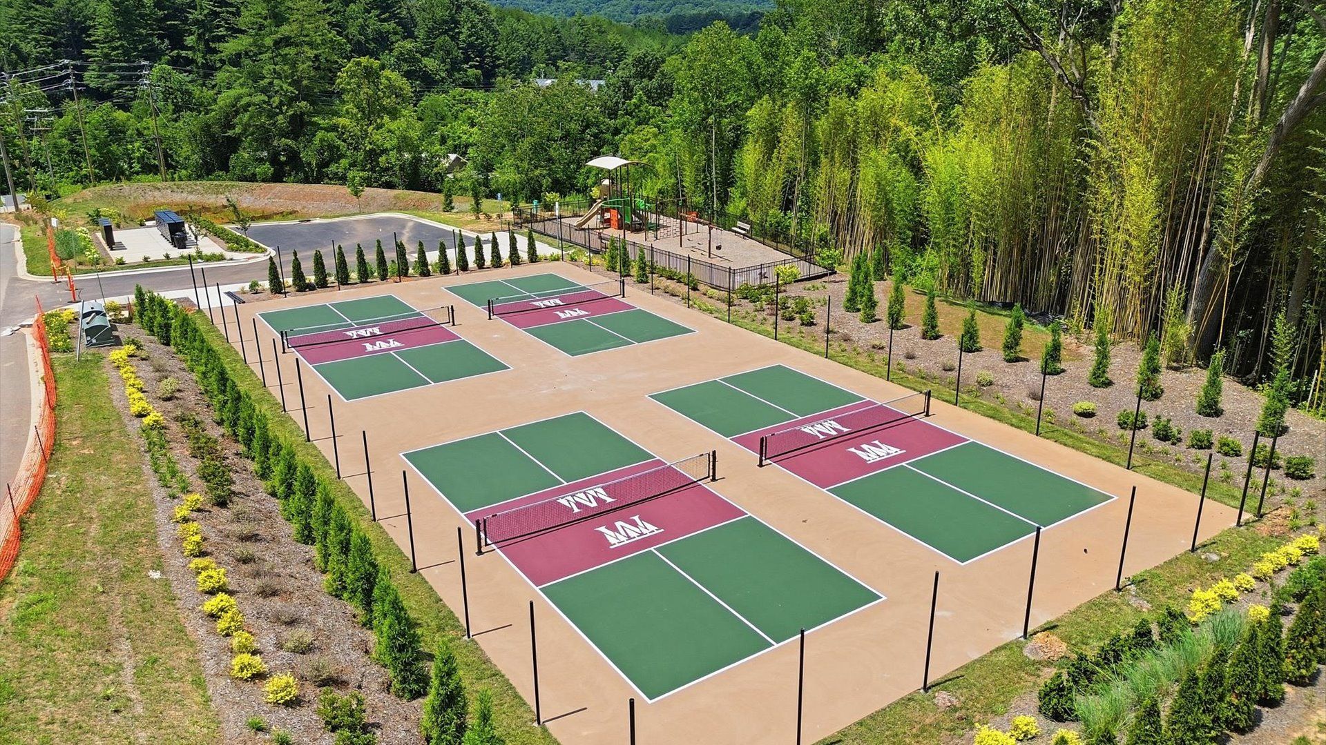 Stay active and enjoy friendly competition on the community pickleball courts surrounded by the beauty of Western NC