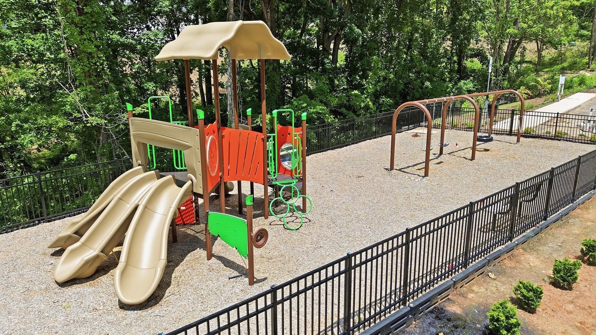 The playground at The Wilds at Cedar Mountain offers a welcoming space to enjoy fresh mountain air and outdoor recreation