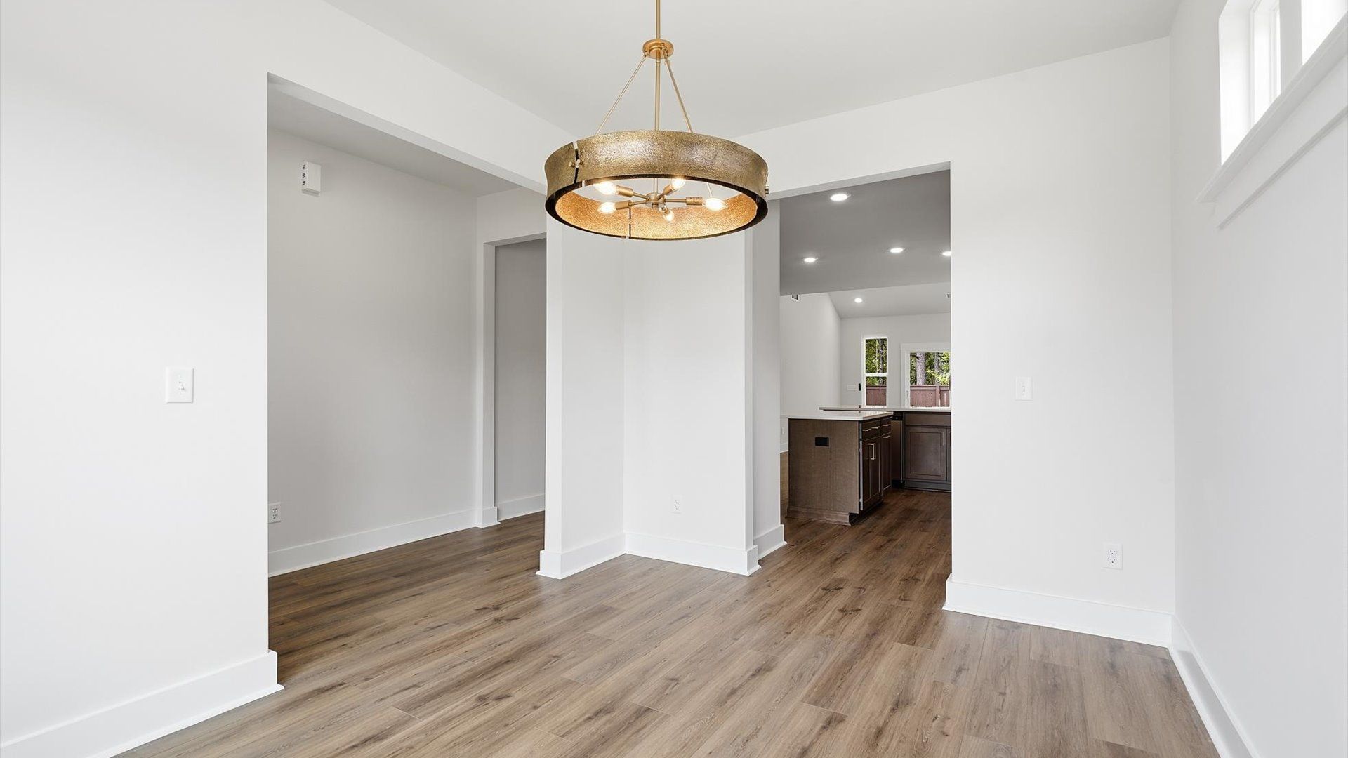 Notable dining room with high standards and elegant millwork in this accomplished home at Barton Hollow
