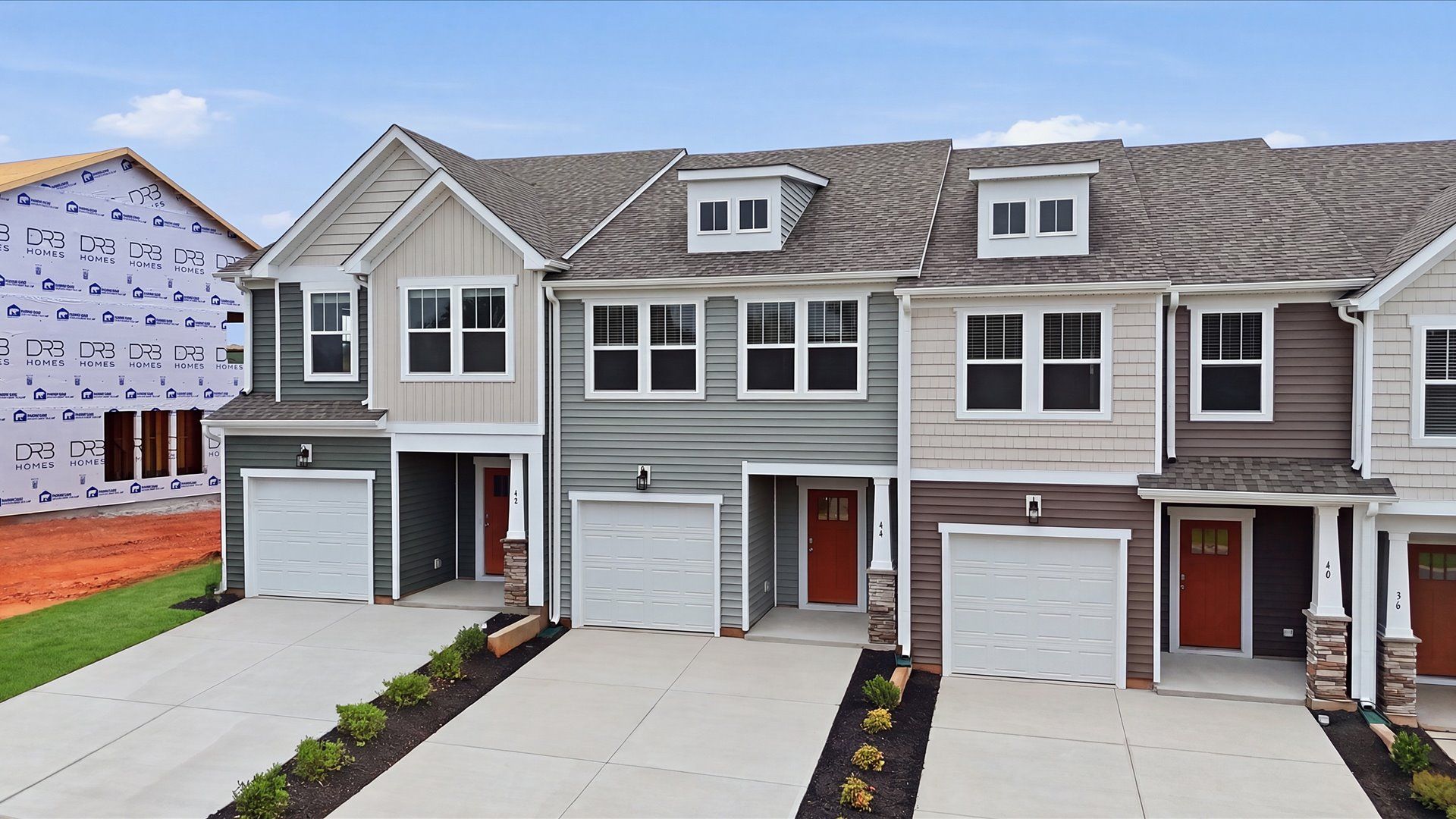 Refined exterior design with balanced architectural detail in this distinguished two-story villa at Marion Square