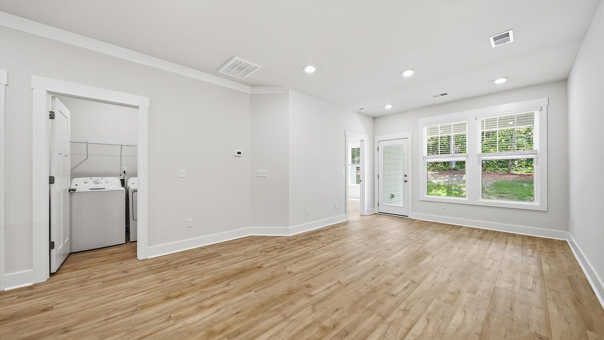 First-rate family room with thoughtful layout and superior connection to kitchen and dining spaces