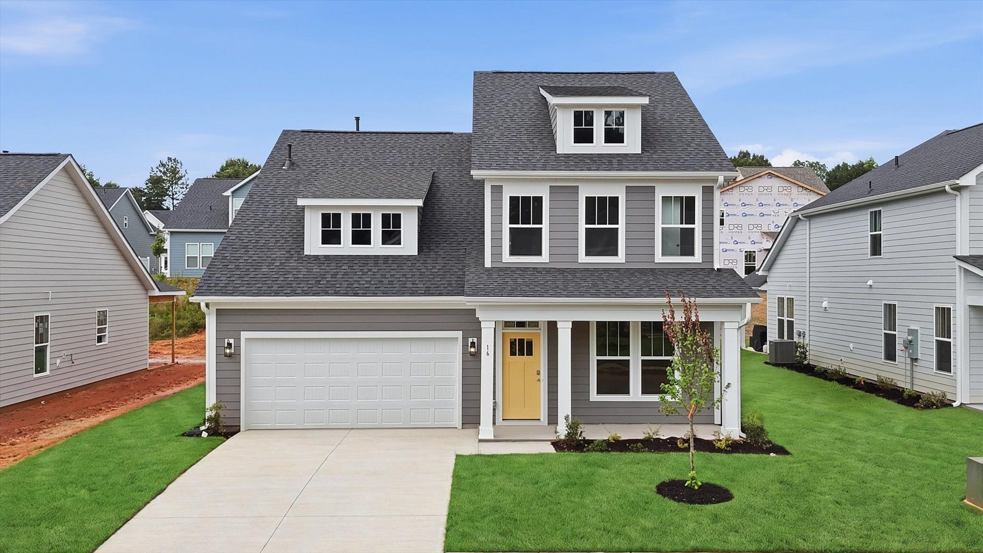 Superior exterior design with modern details and established charm