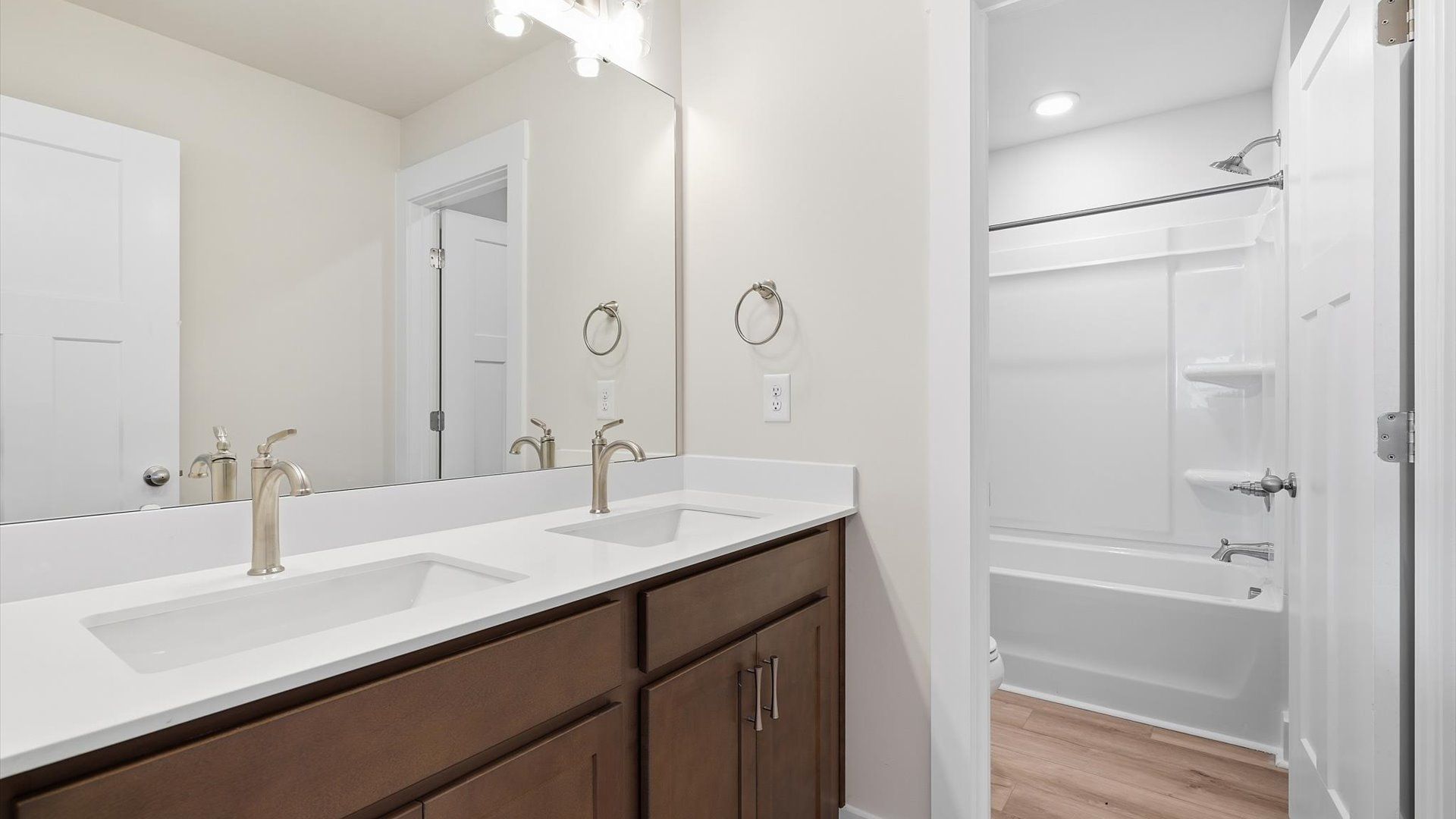 Top-notch bathroom with current fixtures, tasteful materials, and elevated charm