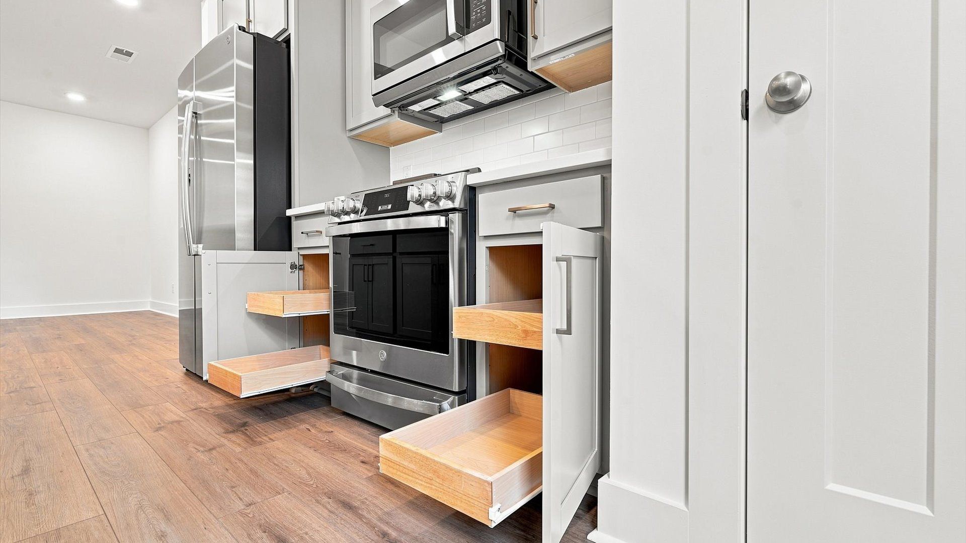 First-rate kitchen with abundant storage and superior cabinetry in a thoughtfully designed space at Ransdell Pointe