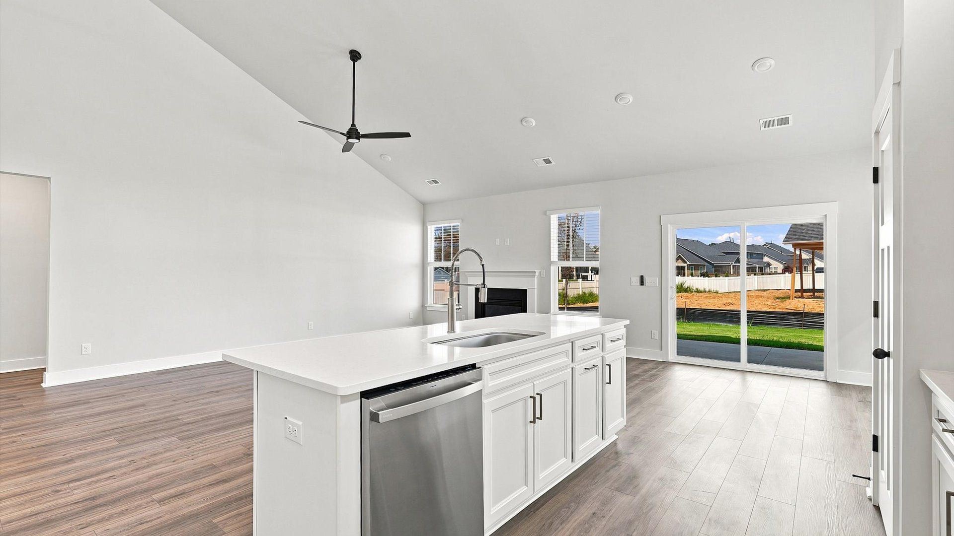 Memorable meals begin in this vibrant kitchen with a thoughtfully designed island