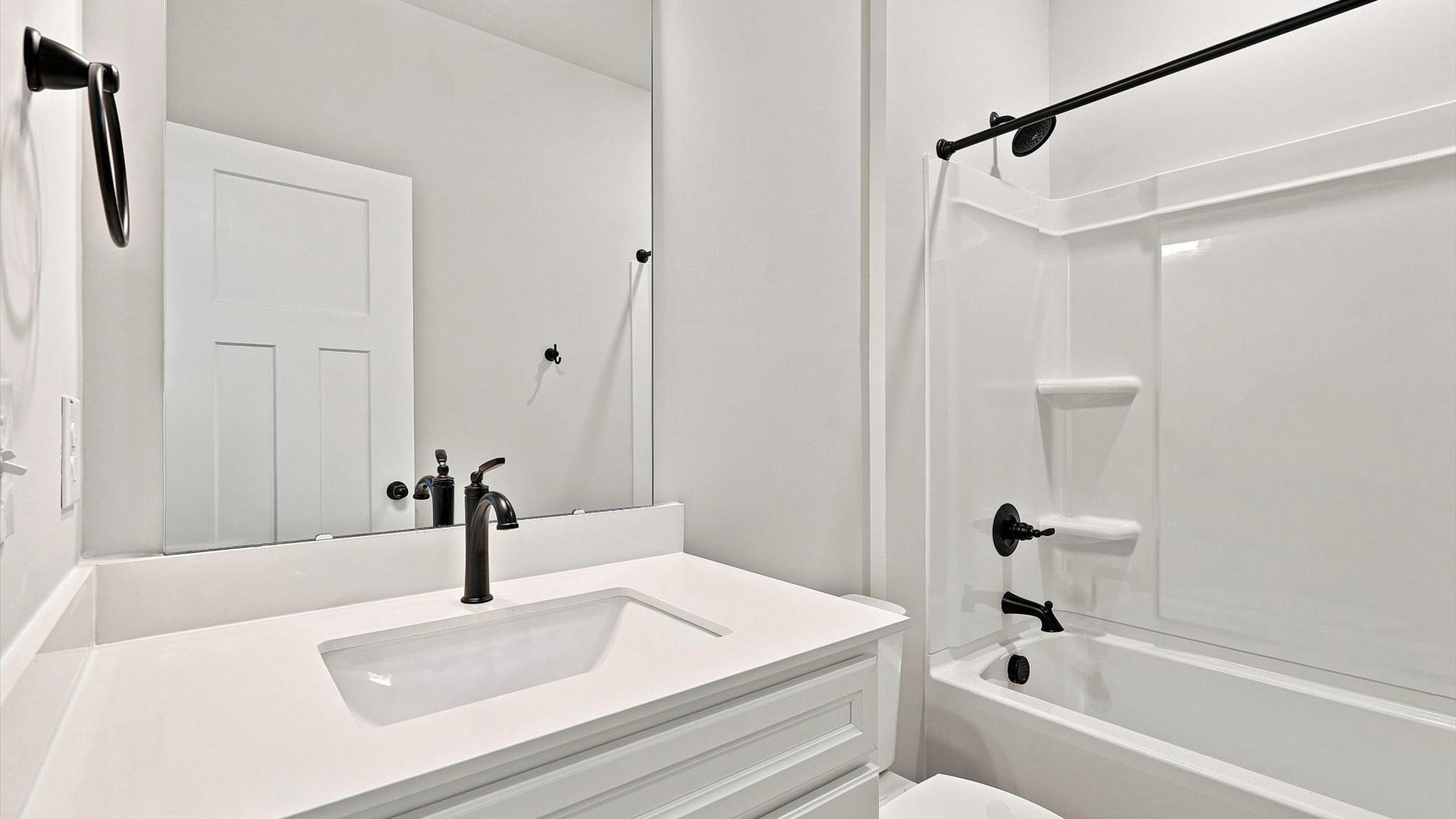 Stylish guest bathroom with superior design and thoughtful storage solutions
