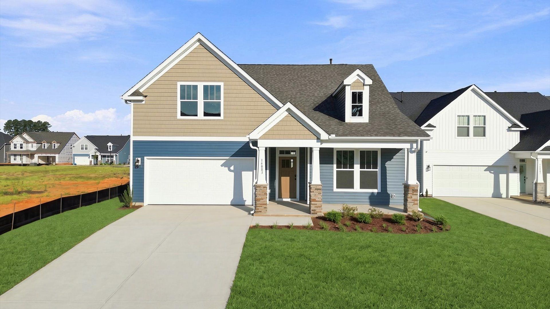 Memorable first impression with elegant exterior design and exceptional materials at the Walnut Ridge community