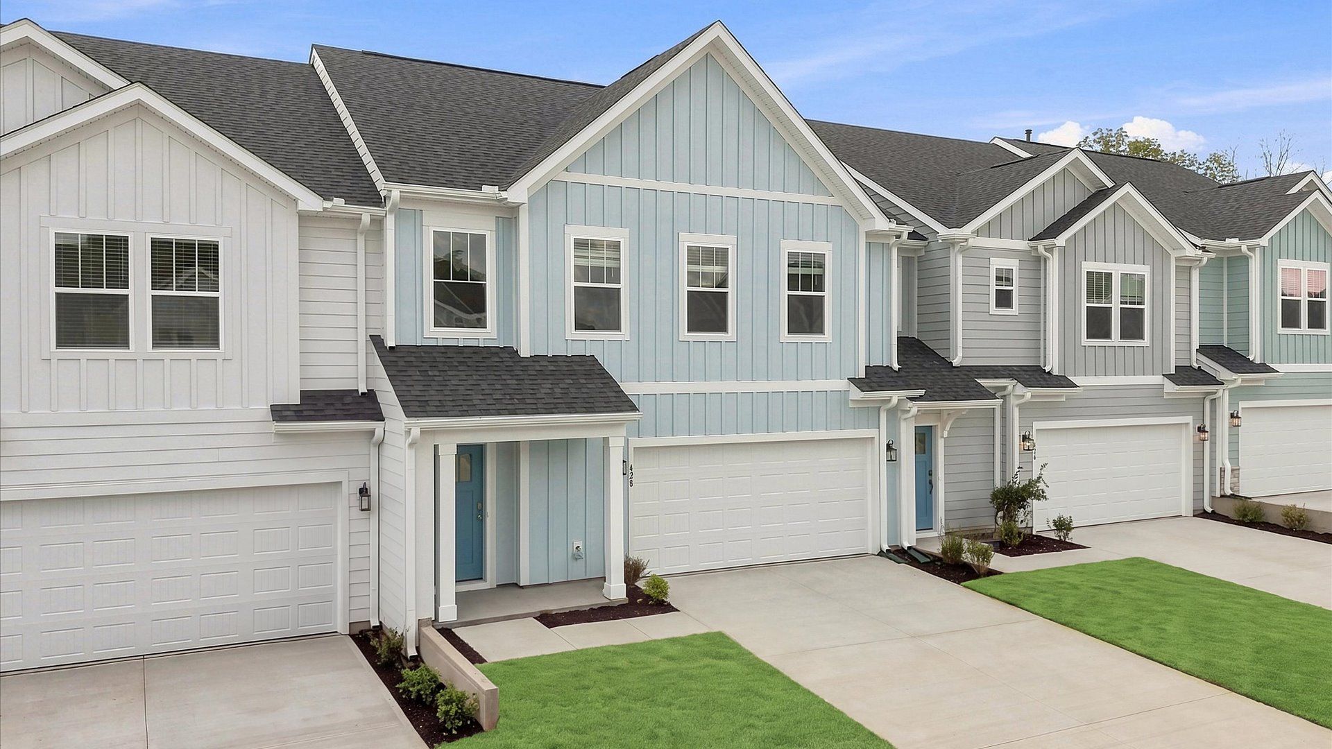 Stylish front elevation with accomplished design and high standards throughout at Village at Midway