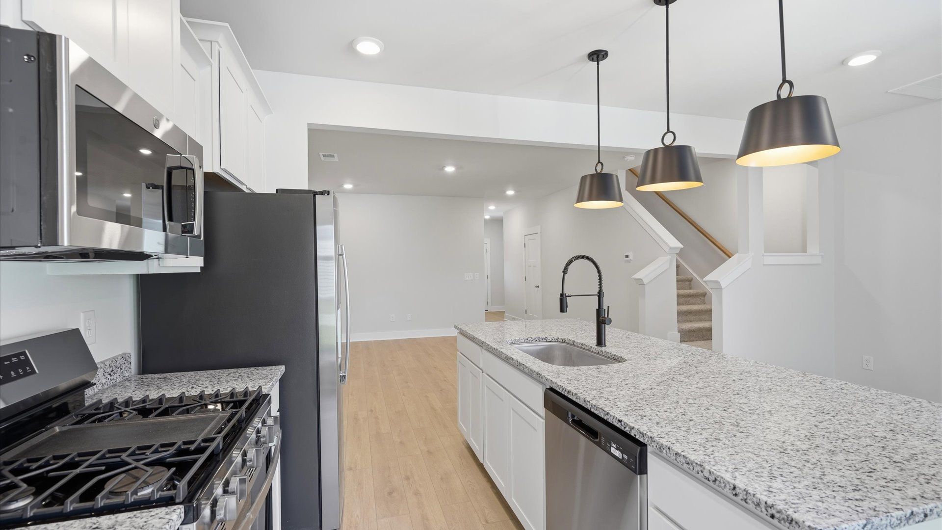 Open-concept kitchen designed to maximize both efficiency and entertaining potential located in Anderson, SC