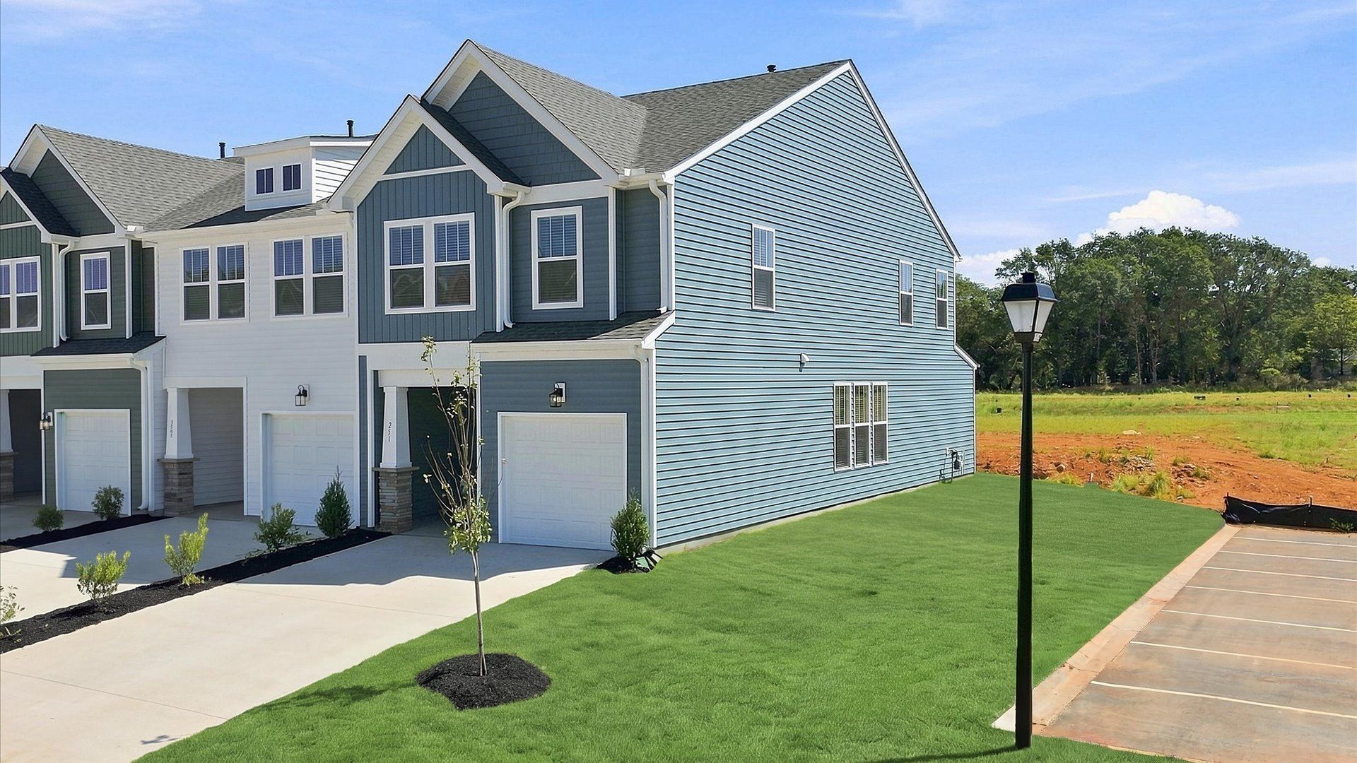 Exclusive DRB Homes exterior with balanced proportions and vibrant curb appeal in Piedmont, SC