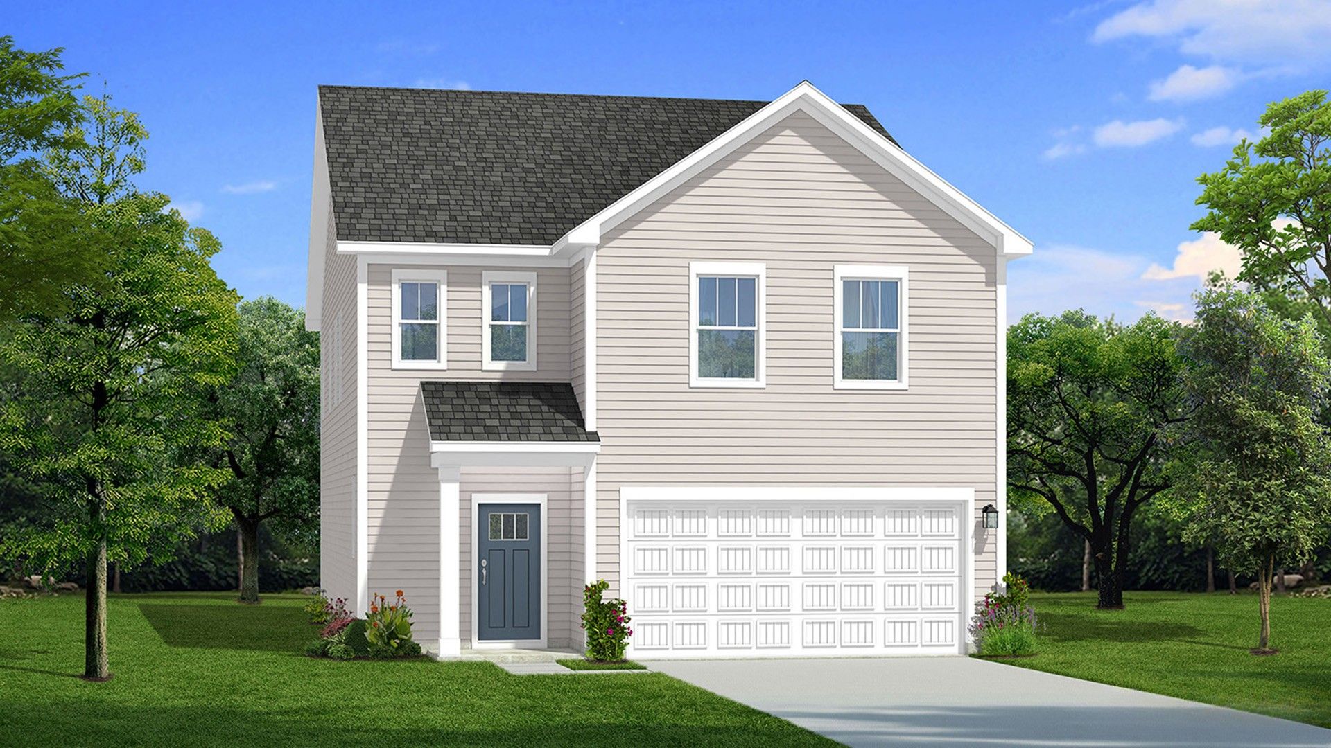 Elevation 1 rendering of the Neroli home plan by DRB Homes