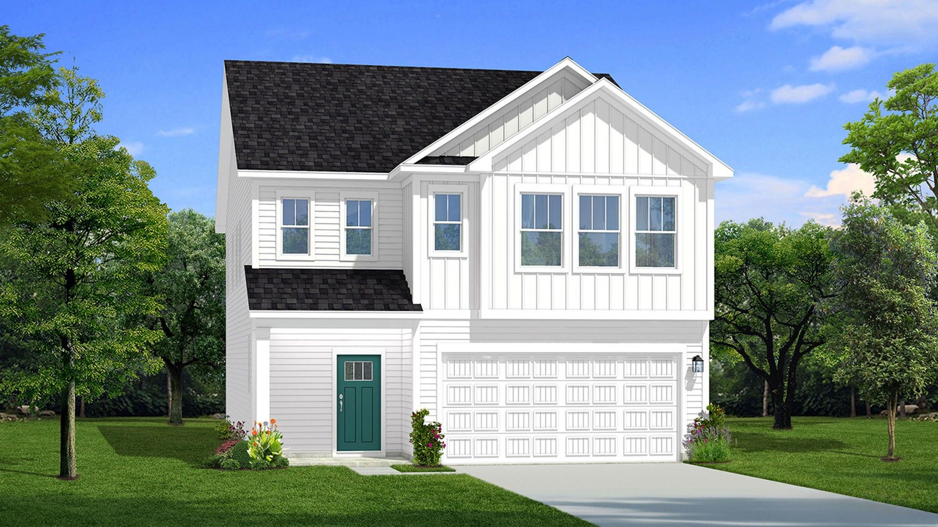 Elevation 2 rendering of the Neroli home plan by DRB Homes
