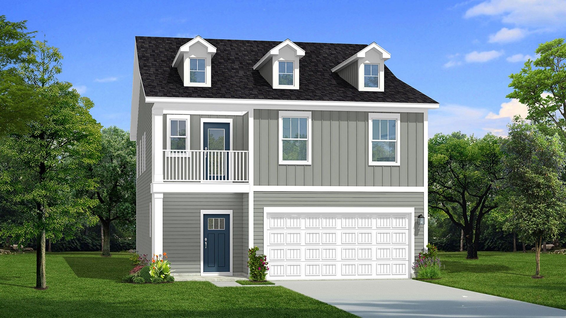 Elevation 4 rendering of the Neroli home plan by DRB Homes