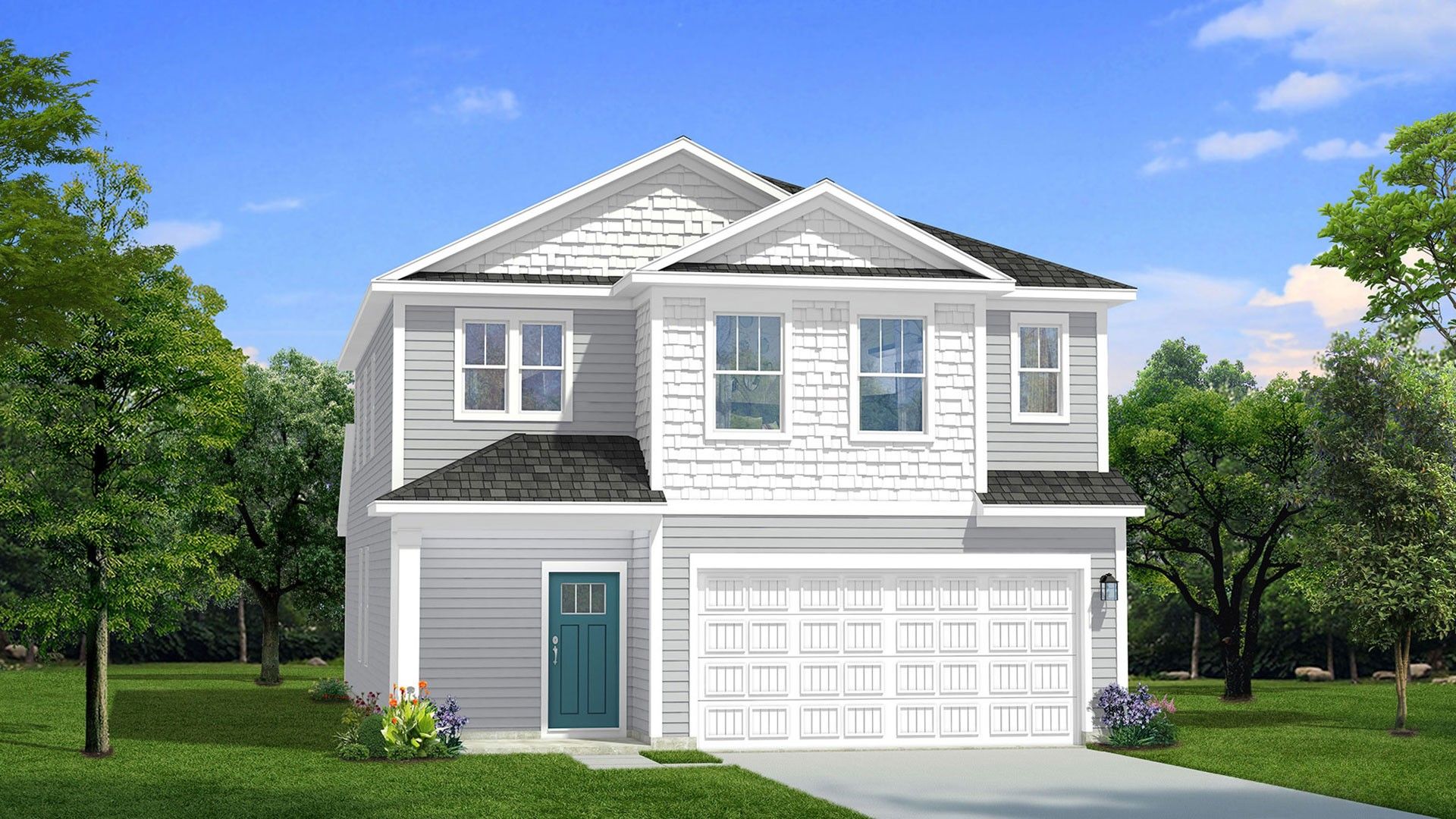 Elevation 3 rendering of the Mint home plan by DRB Homes