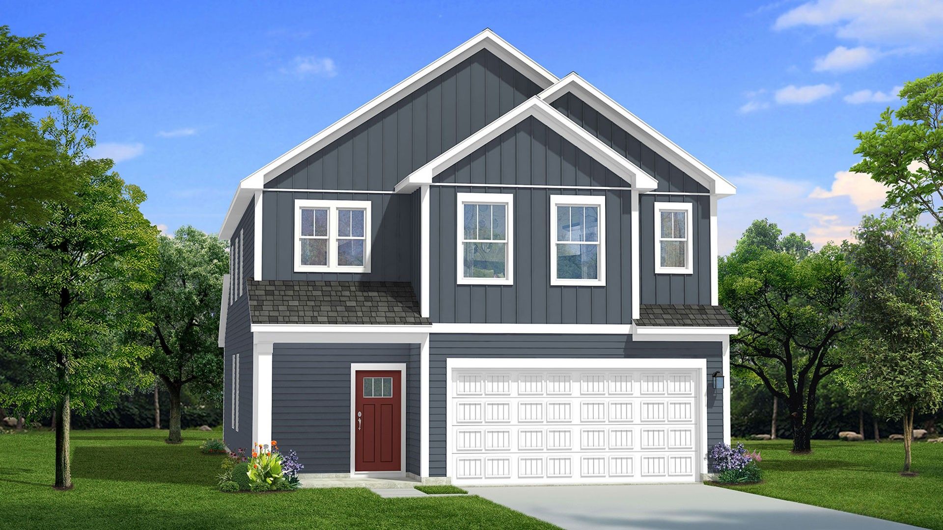 Elevation 5 rendering of the Mint home plan by DRB Homes