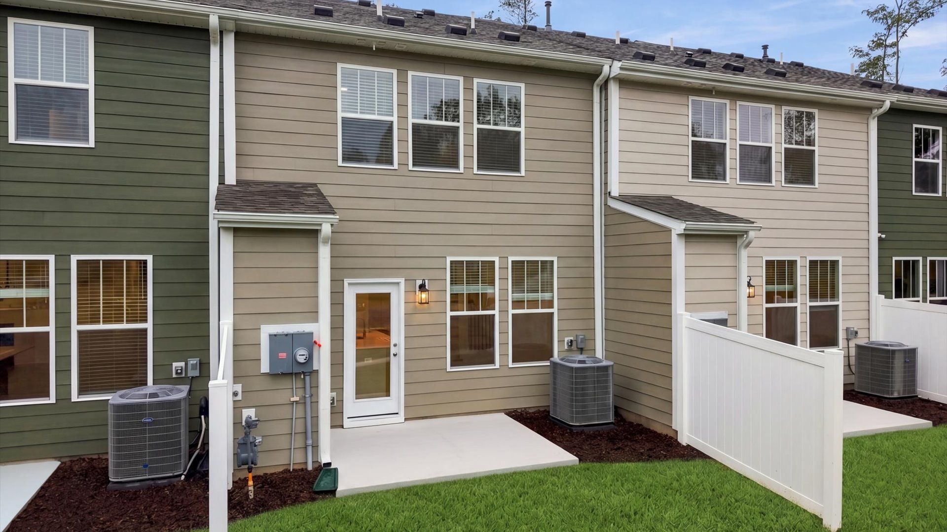 Warm and inviting outdoor living space with a private backyard and tasteful finishes near the Blue Ridge Parkway
