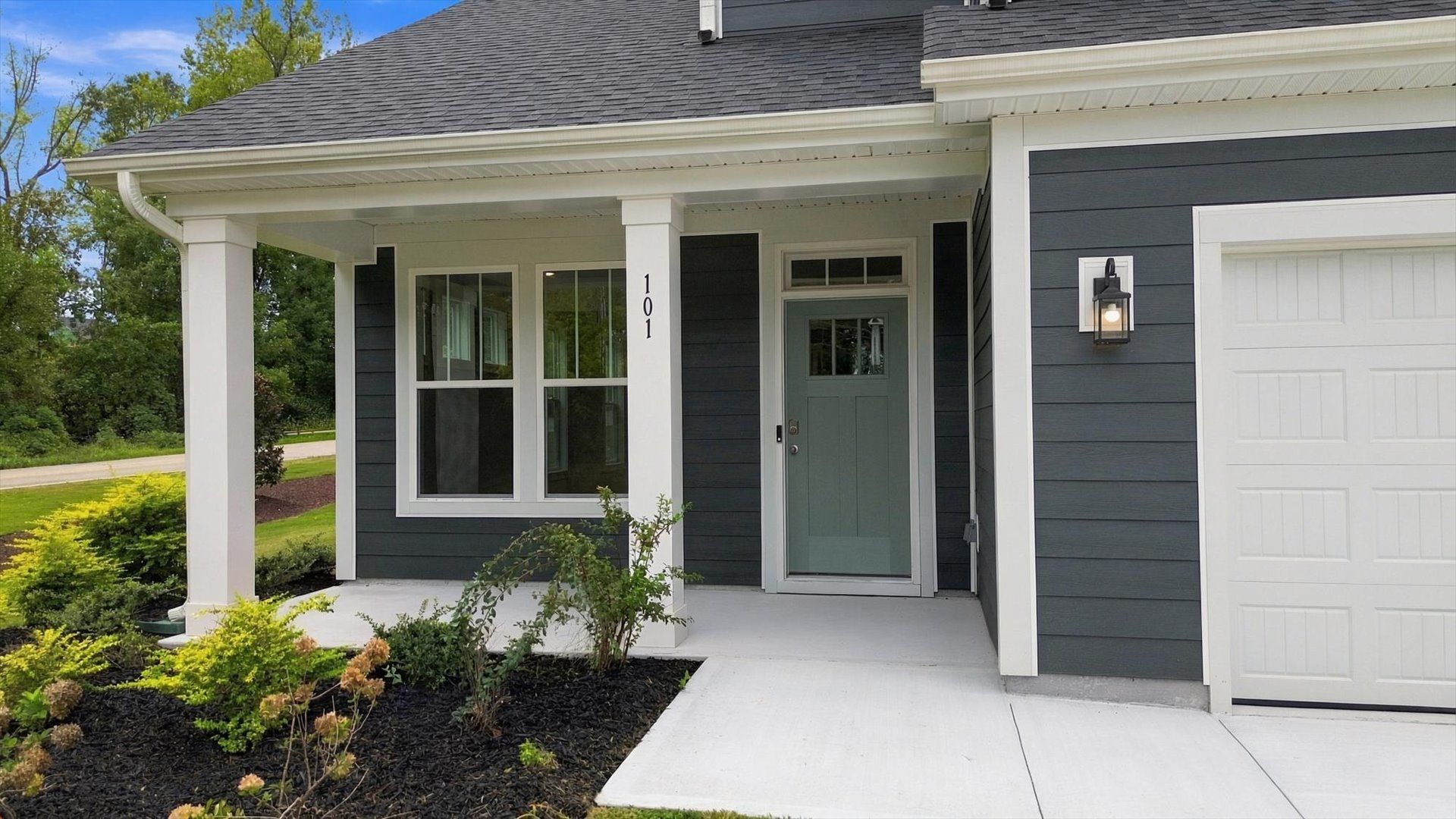 Stylish front elevation with accomplished design and high standards throughout at the Creeks at Midway community
