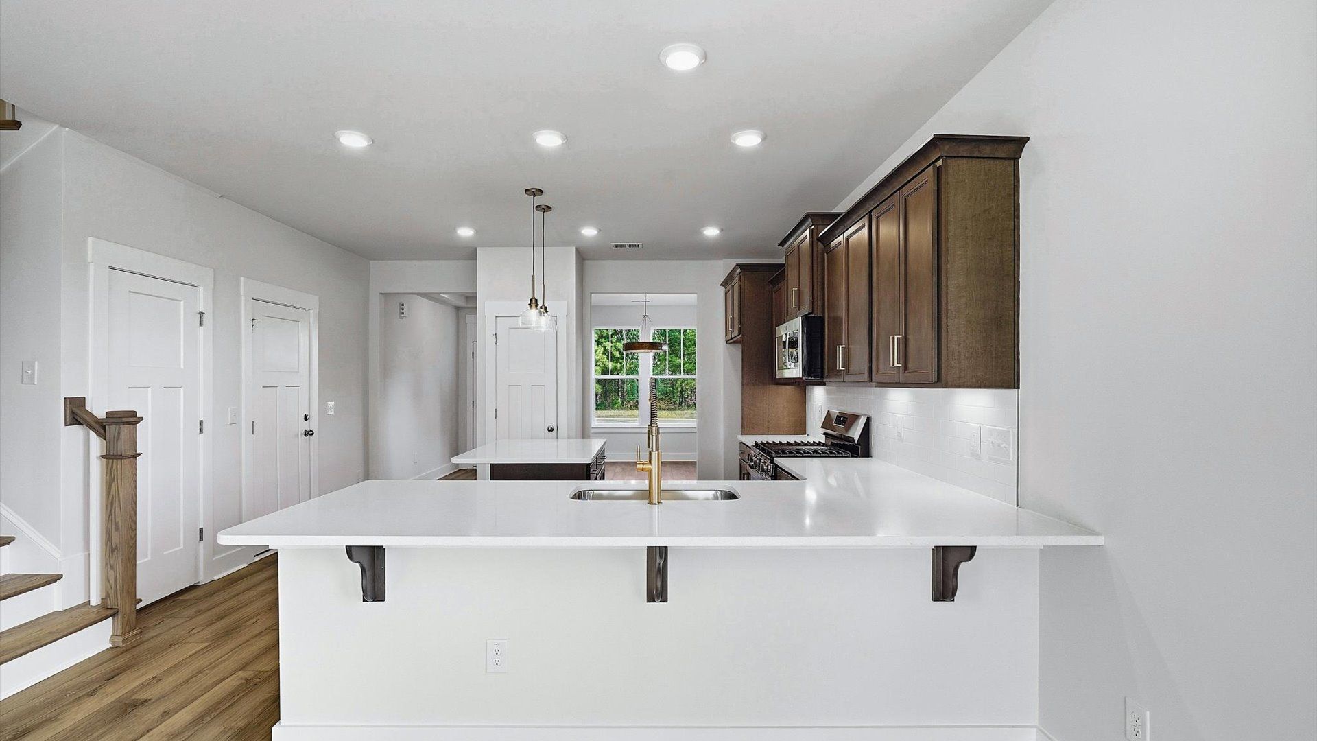 Beautifully appointed kitchen with spacious counters and sophisticated detailing
