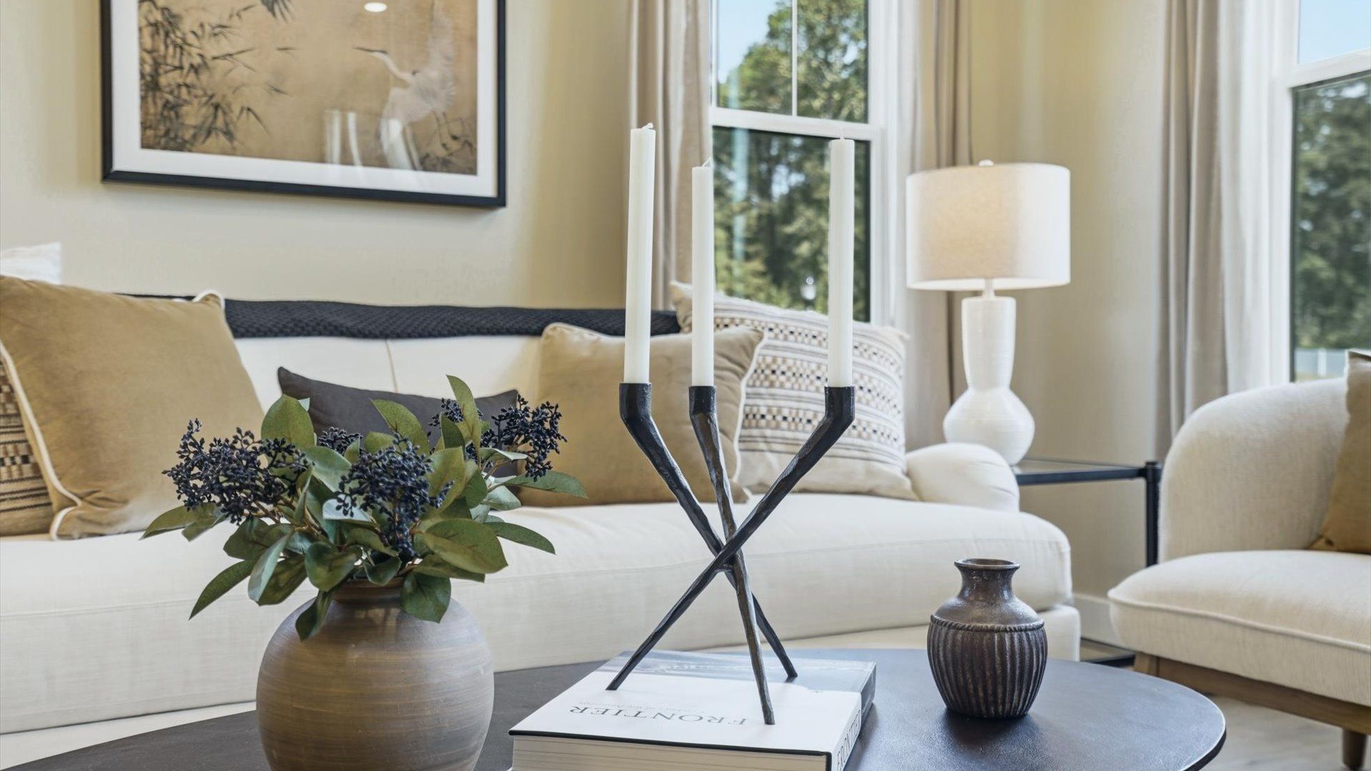 Highly functional family room with established charm and current styling in a reputable new community