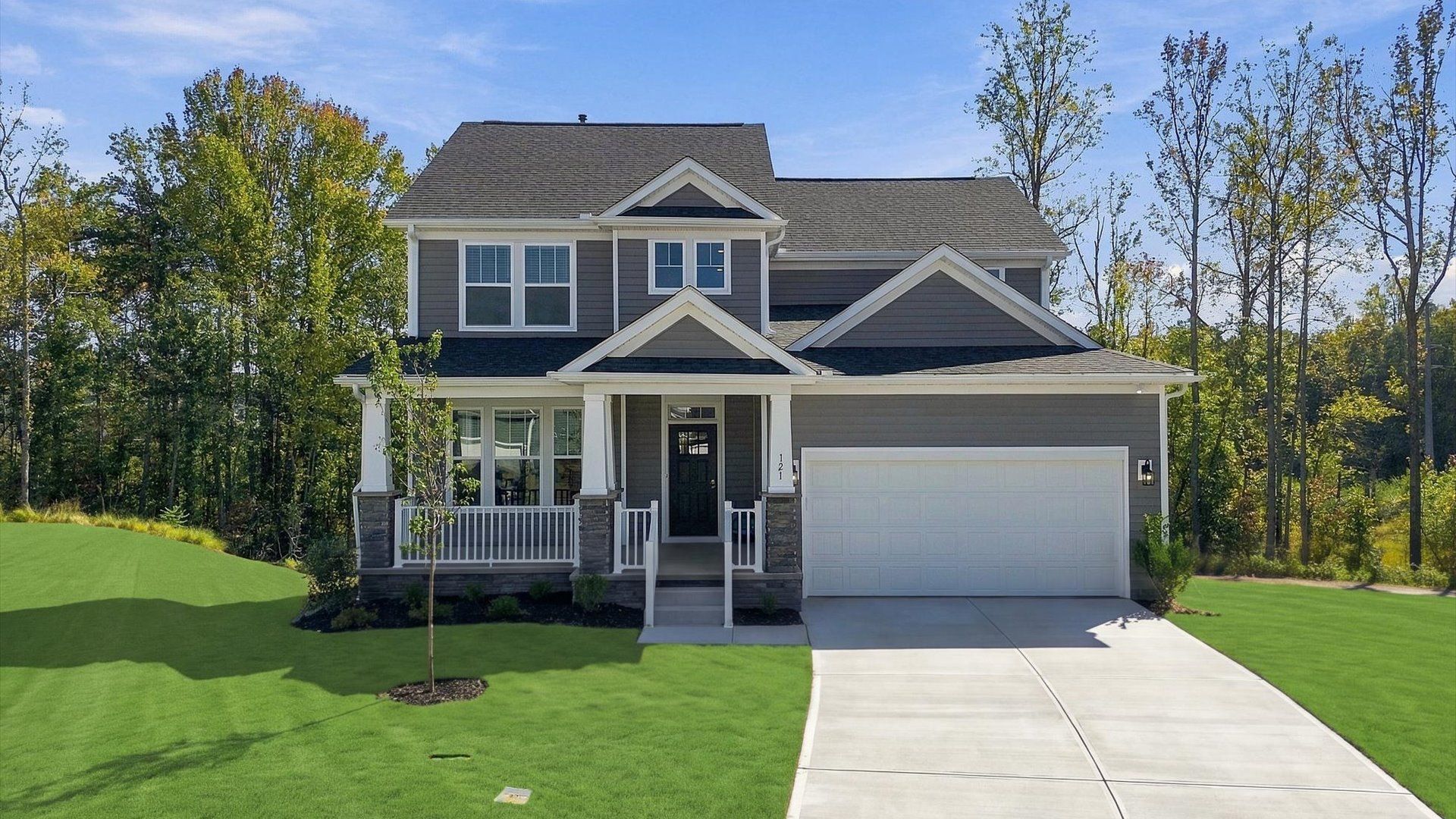 Stylish front elevation with accomplished design and high standards throughout at The Reserve at Livingston Park