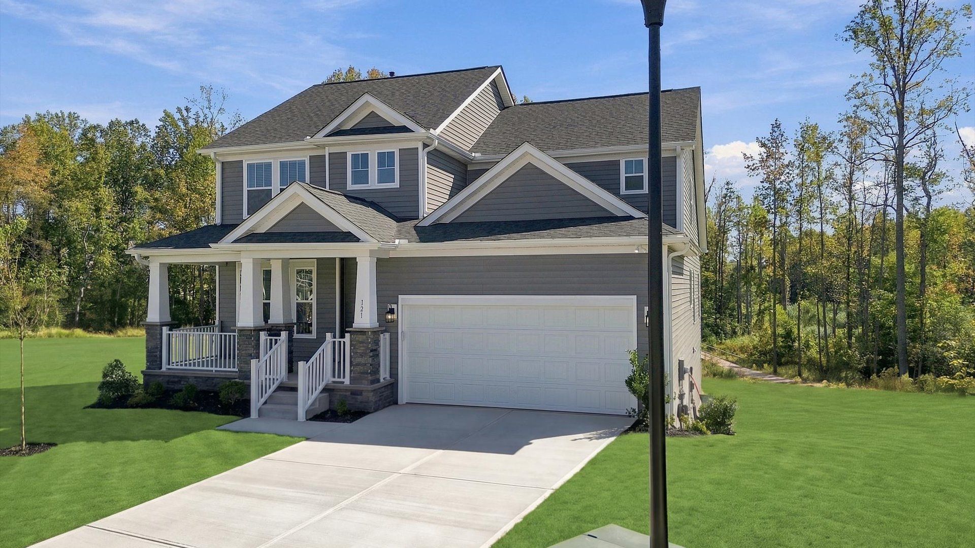 Memorable first impression with elegant exterior design and exceptional materials at The Reserve at Livingston Park