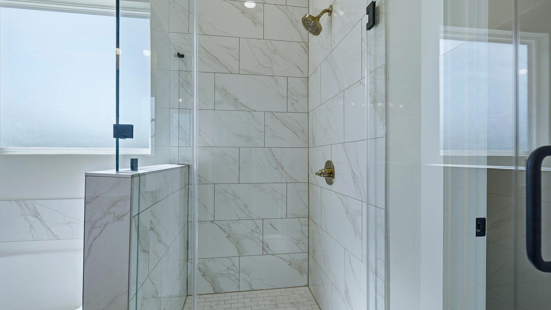 Superior en-suite primary bathroom with stylish walk-in shower—crafted with high standards in mind in Easley, SC