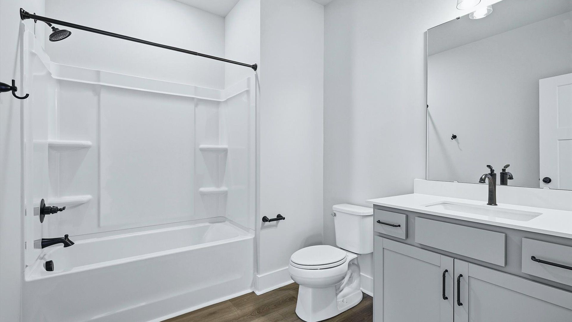 Top-notch bathroom with current fixtures, tasteful materials, and elevated charm by DRB Homes in Easley, SC