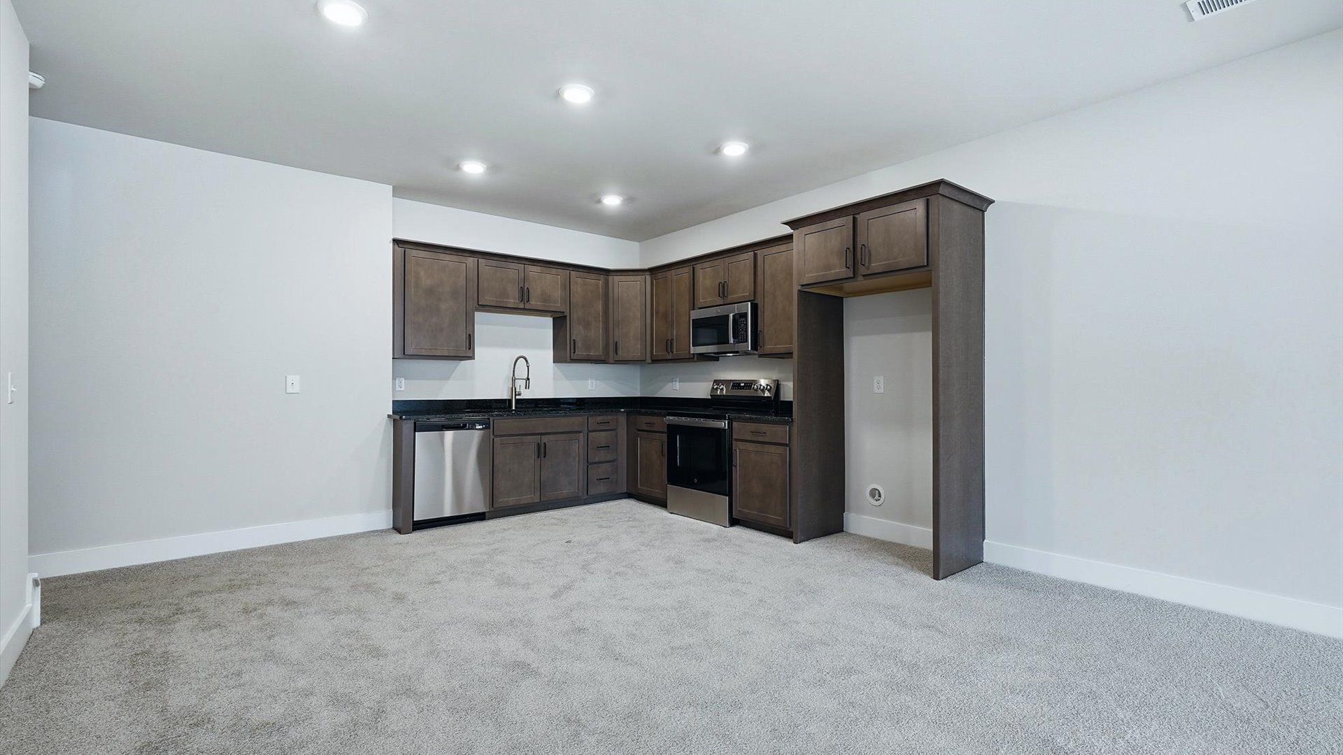 Finished basement creates the perfect extension of the home's living space in Easley, SC